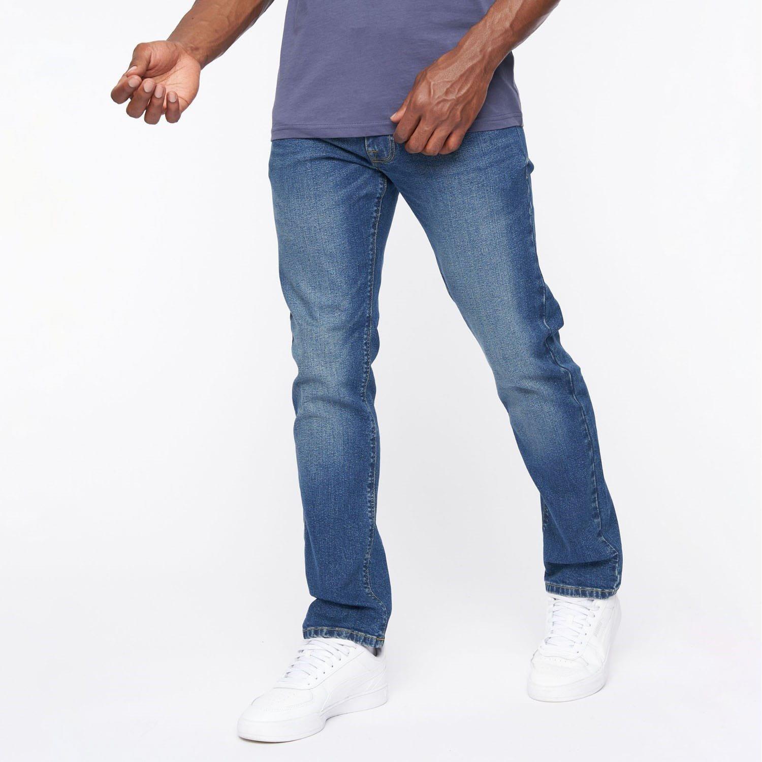 Blue - Crosshatch - Cadman Straight-Fit Jeans - 2
