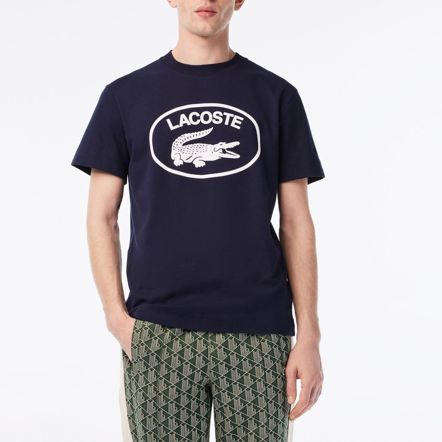 Blue - Lacoste - Relaxed Fit Short Sleeve T-Shirt - 1