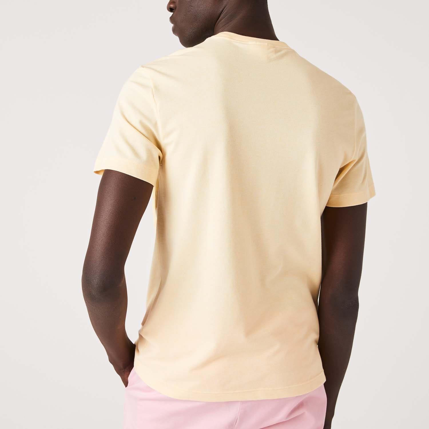 Yellow - Lacoste - Crocodile Print Crewneck T-Shirt - 3