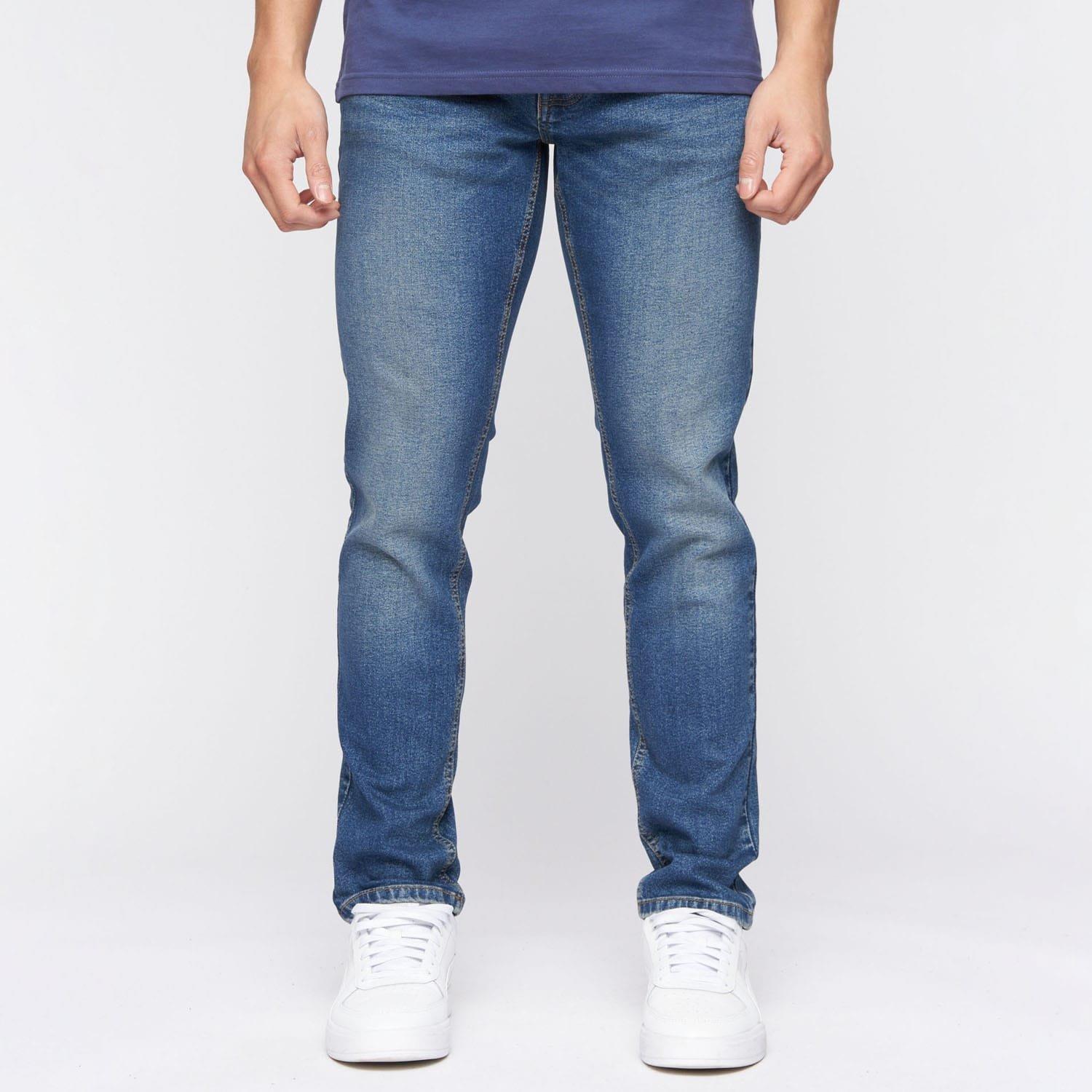 Blue - Crosshatch - Buraca Slim-Fit Jeans - 1