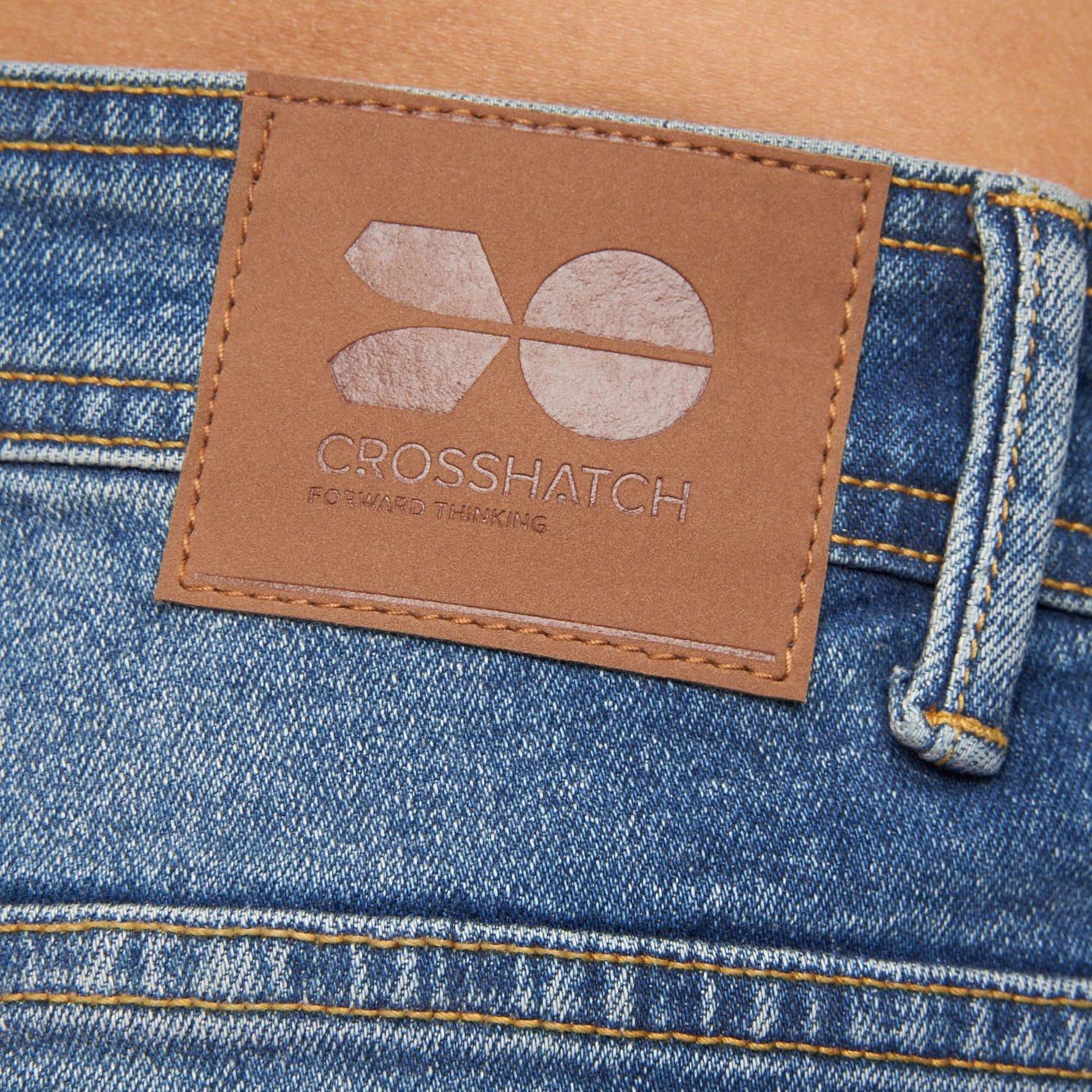 Blue - Crosshatch - Buraca Slim-Fit Jeans - 5