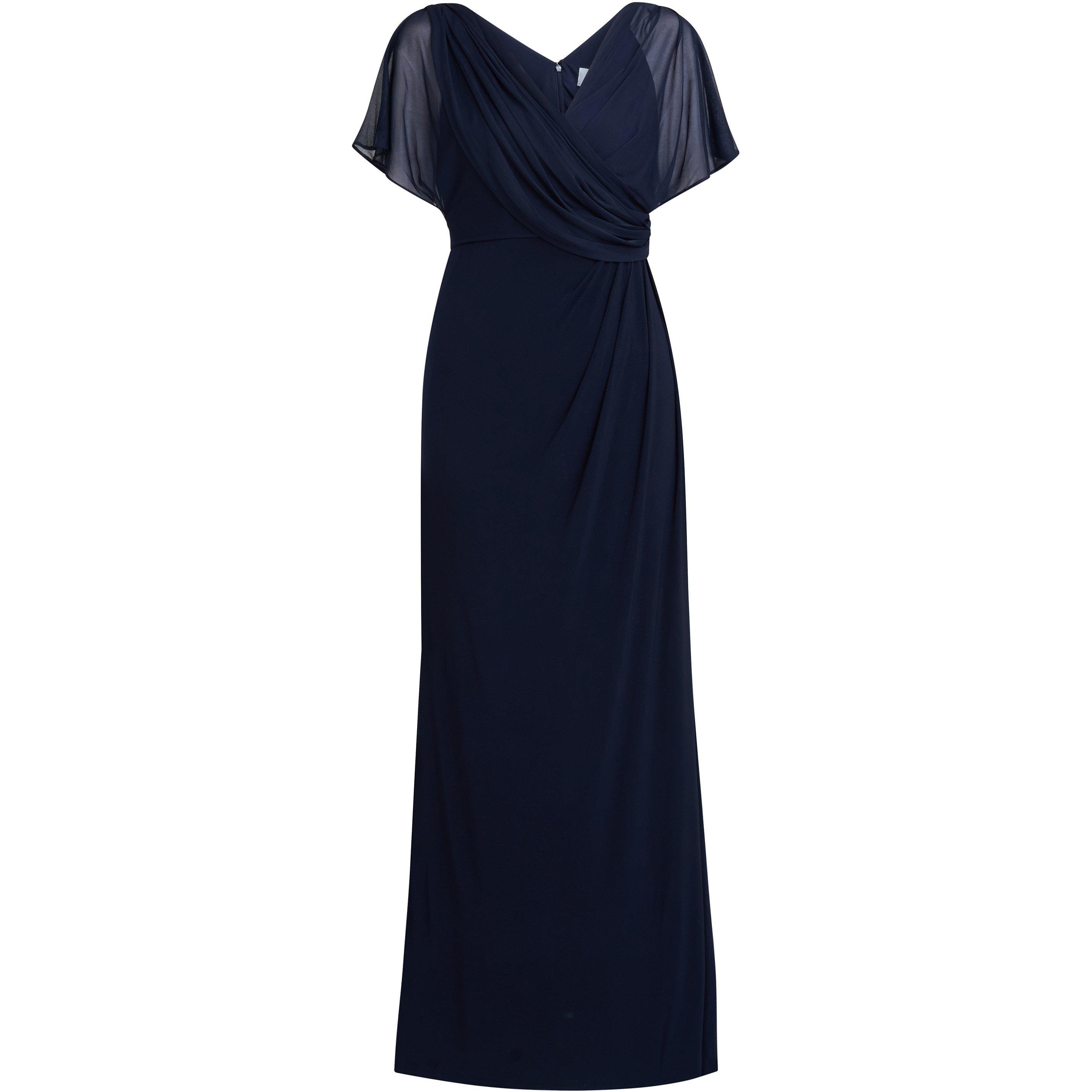 Navy - Gina Bacconi - Women's Elliot Jersey Maxi A Line Dress - 4