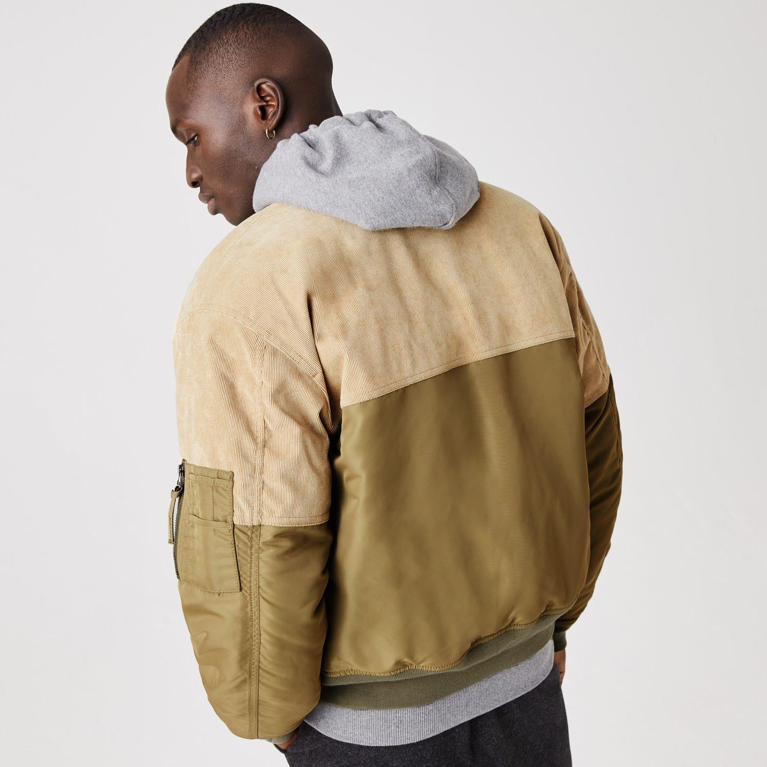 Multi Colour - Lacoste - Bimaterial Quilted Zip Bomber Jacket - 2