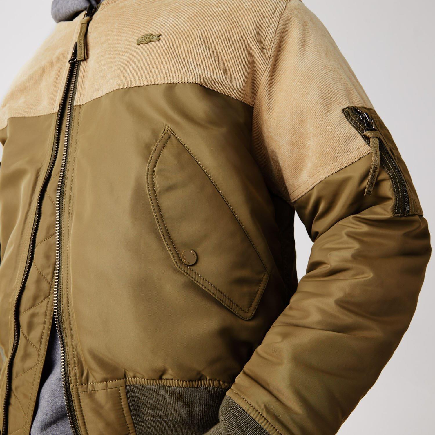 Multi Colour - Lacoste - Bimaterial Quilted Zip Bomber Jacket - 5