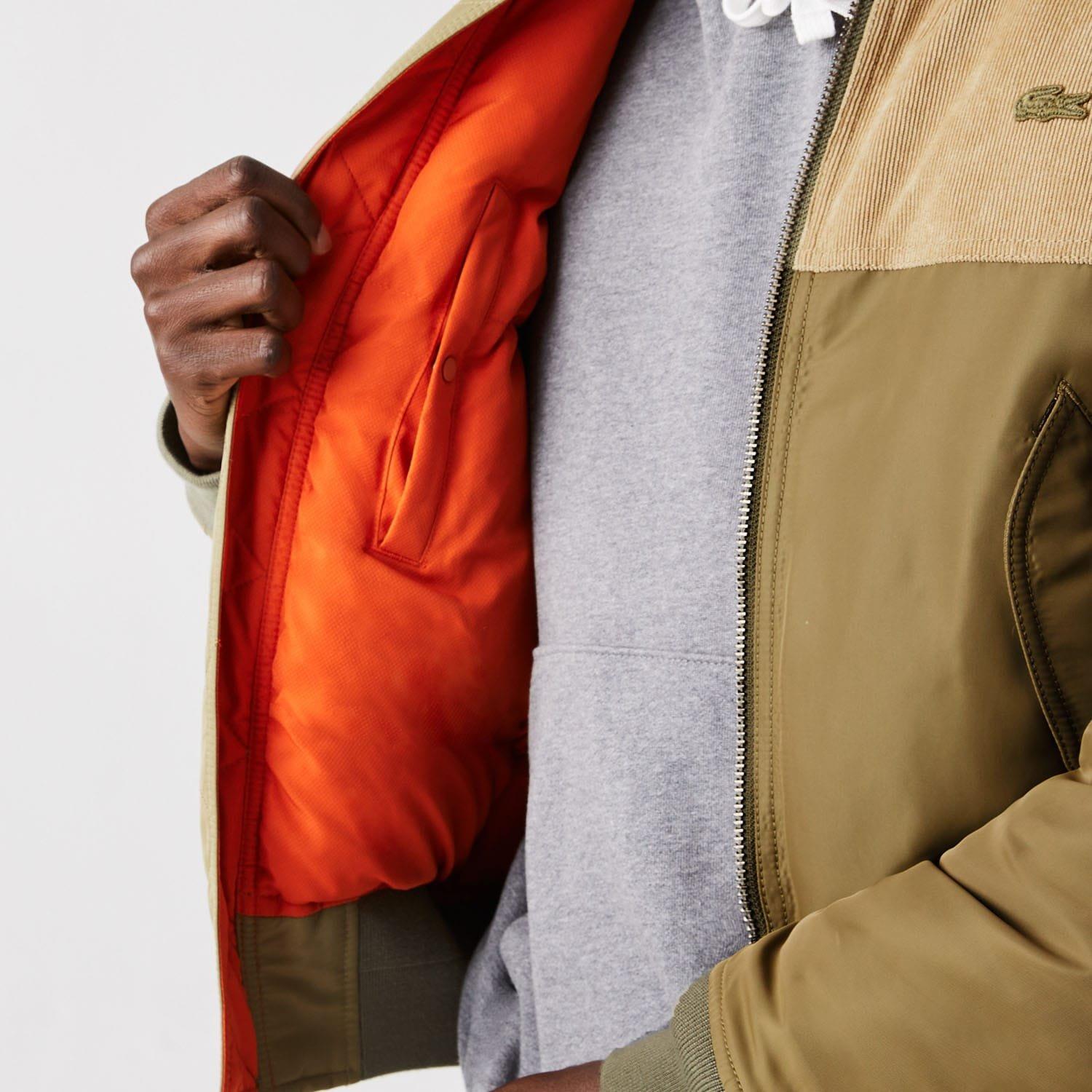 Multi Colour - Lacoste - Bimaterial Quilted Zip Bomber Jacket - 7