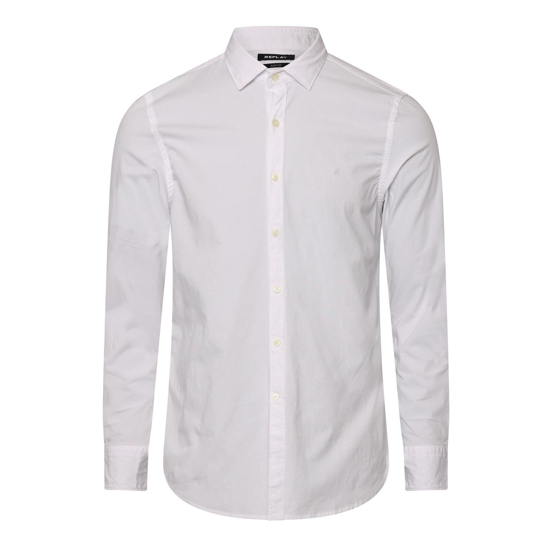 White - Replay - Long Sleeve Shirt - 1