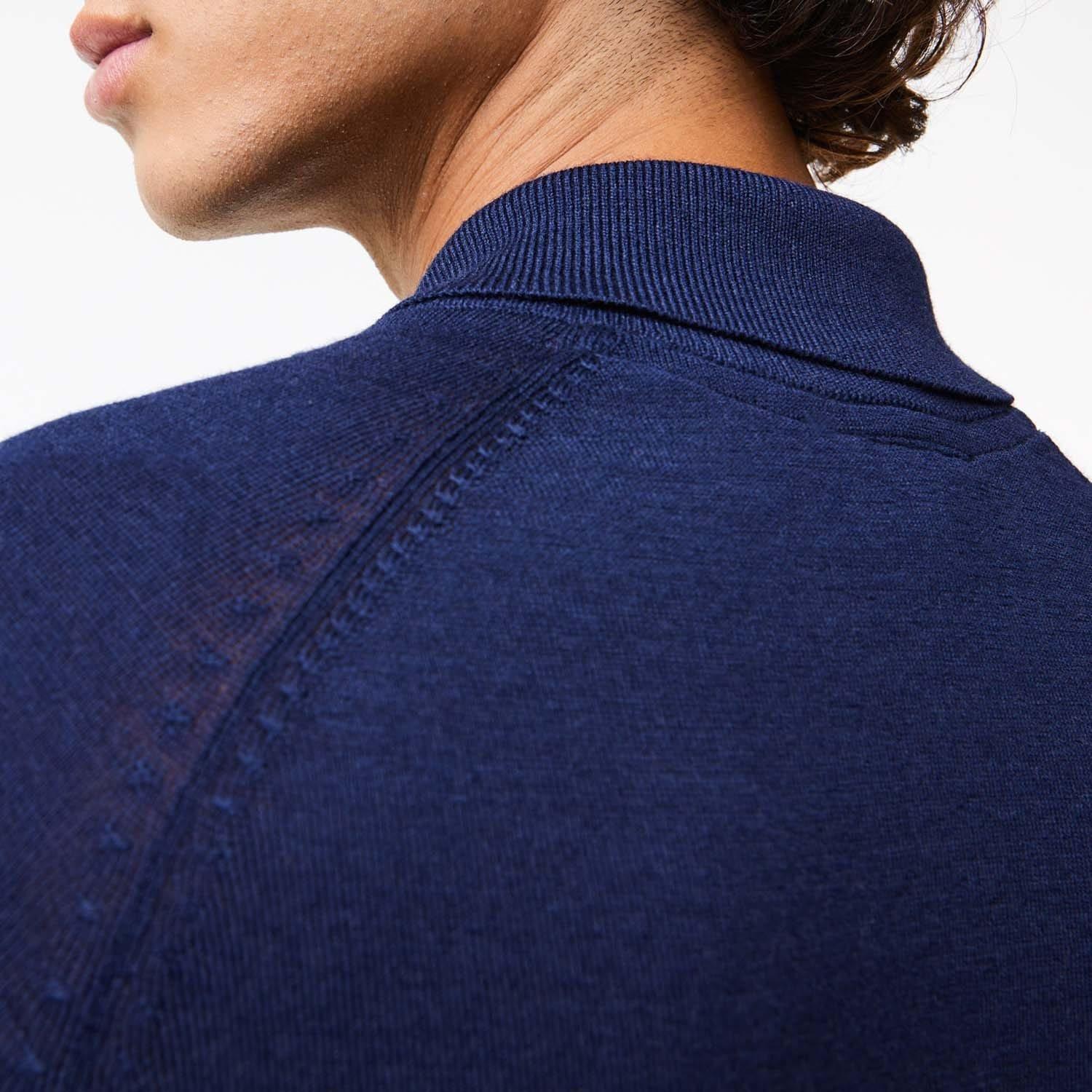 Blue - Lacoste - Sport Wool Golf Sweatshirt - 4