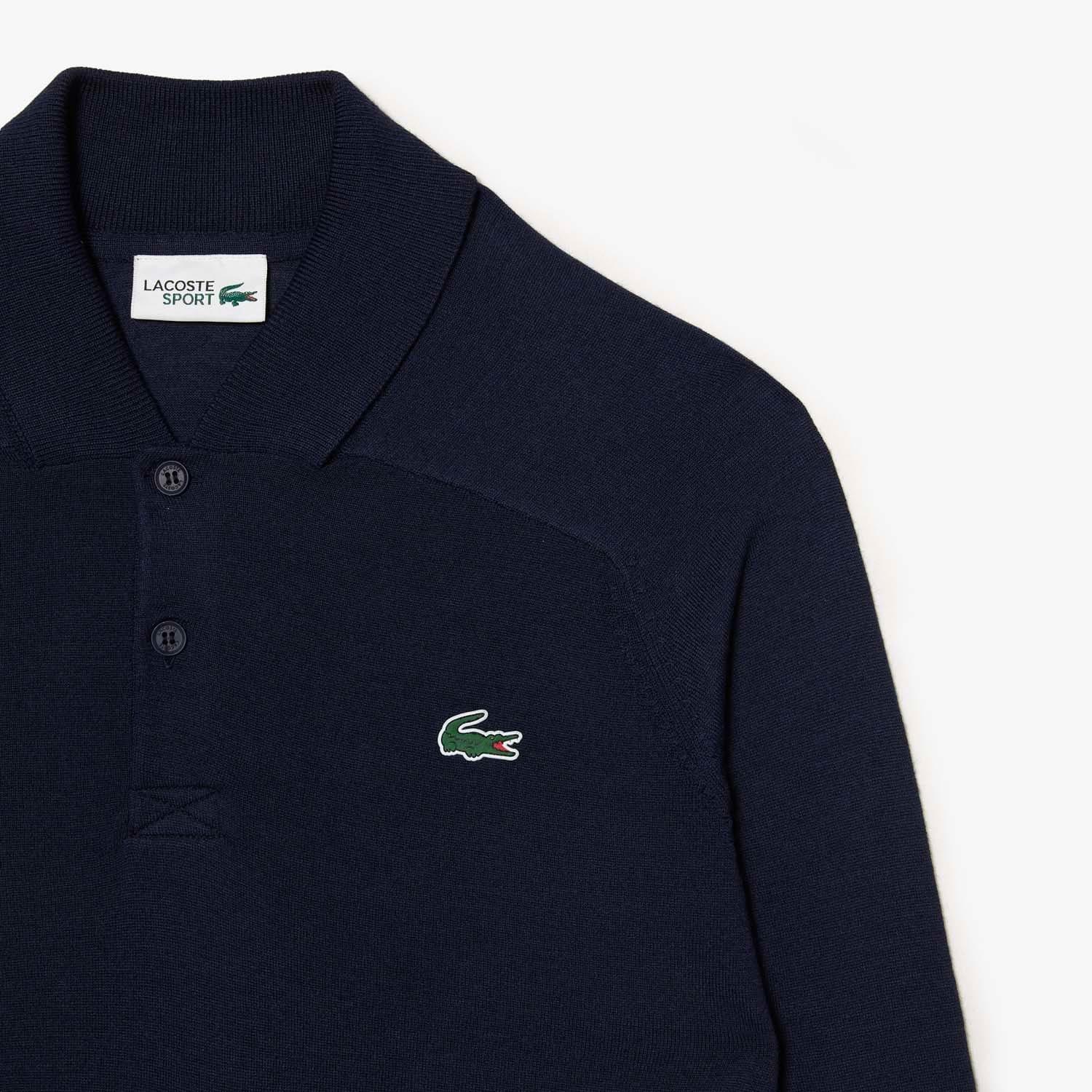 Blue - Lacoste - Sport Wool Golf Sweatshirt - 5
