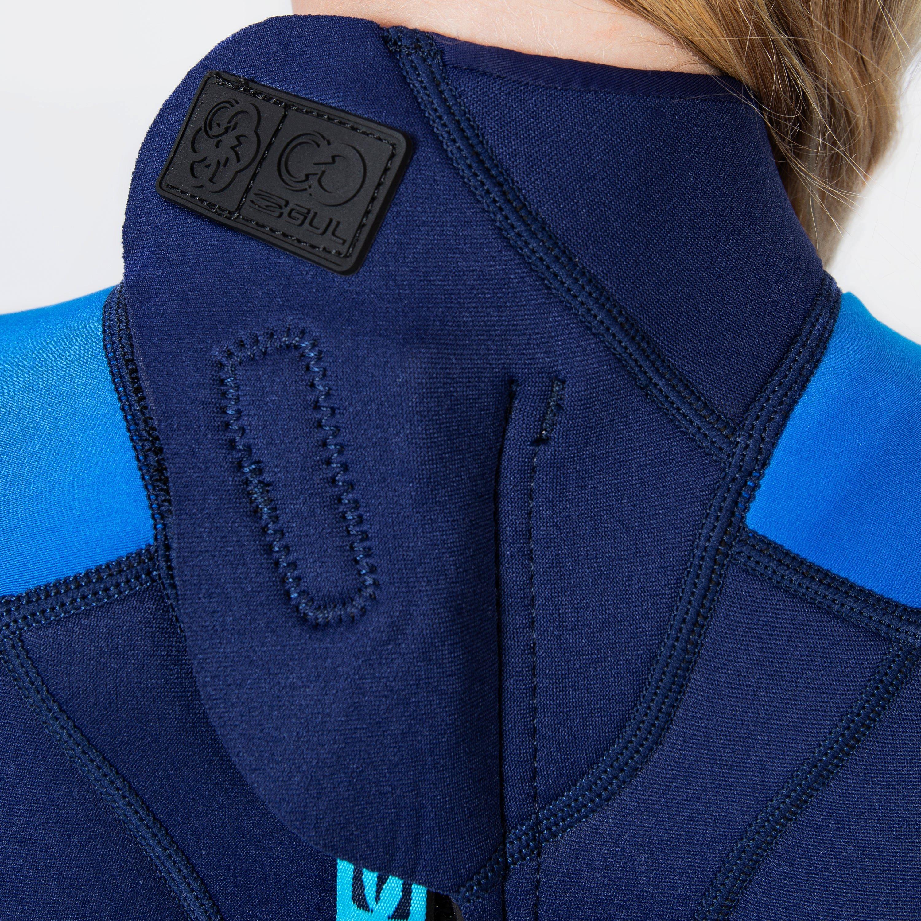 Navy/Blue - Gul - G-FORCE 32 NATUR JUNIOR FLATLOCK FULL WETSUIT - 7