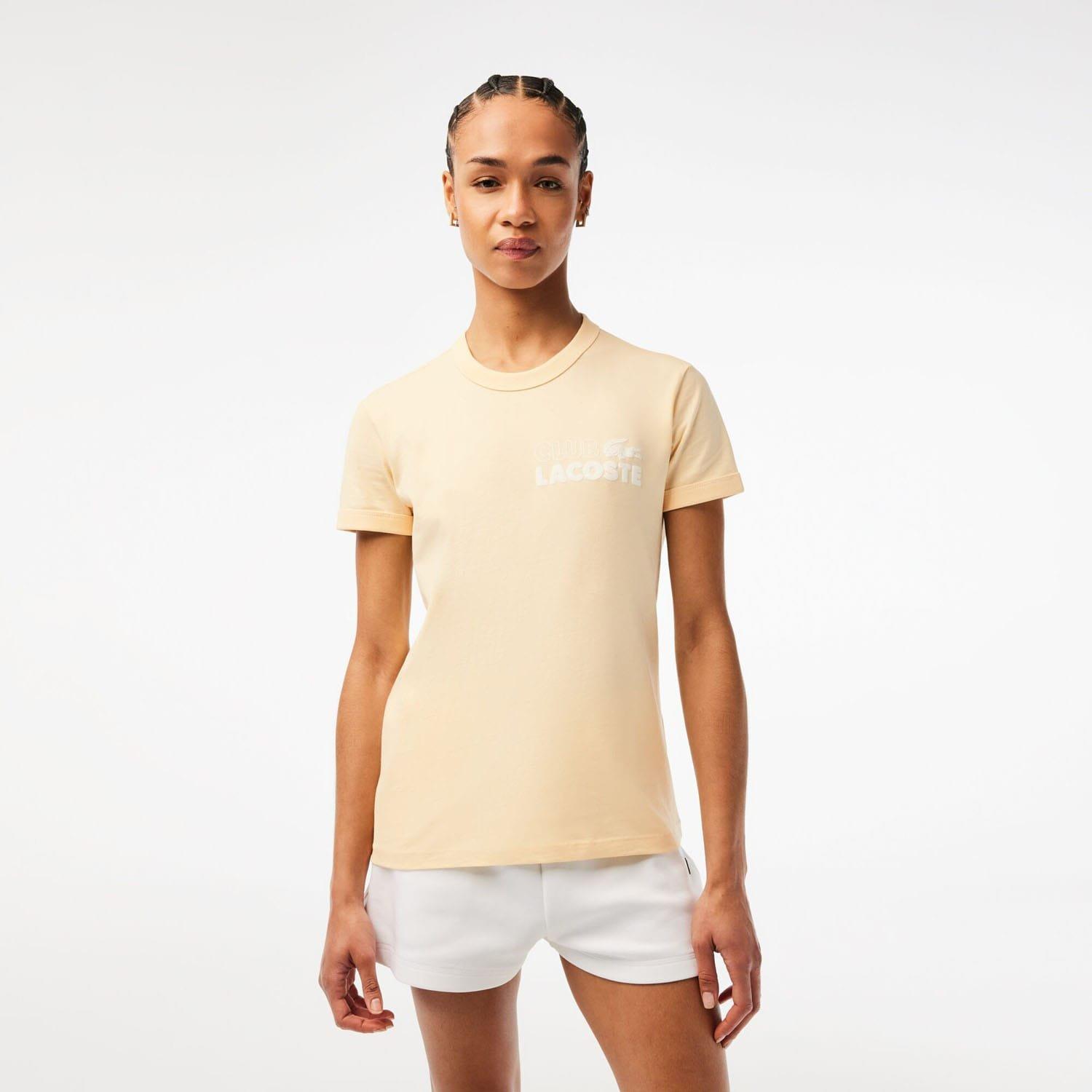 Yellow - Lacoste - Slim Fit Organic Cotton Jersey T-Shirt - 1