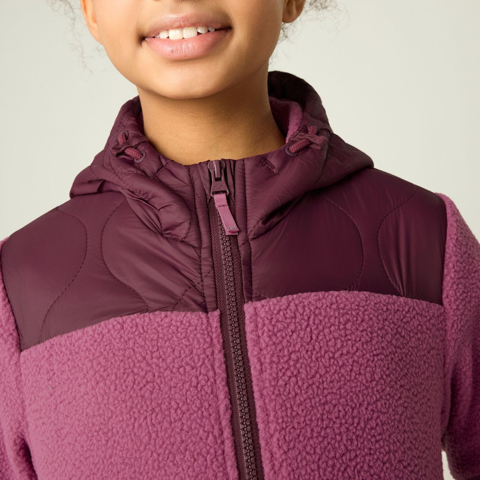 Fig/Violet - Regatta - Kids Myla Hybrid Jacket - 5