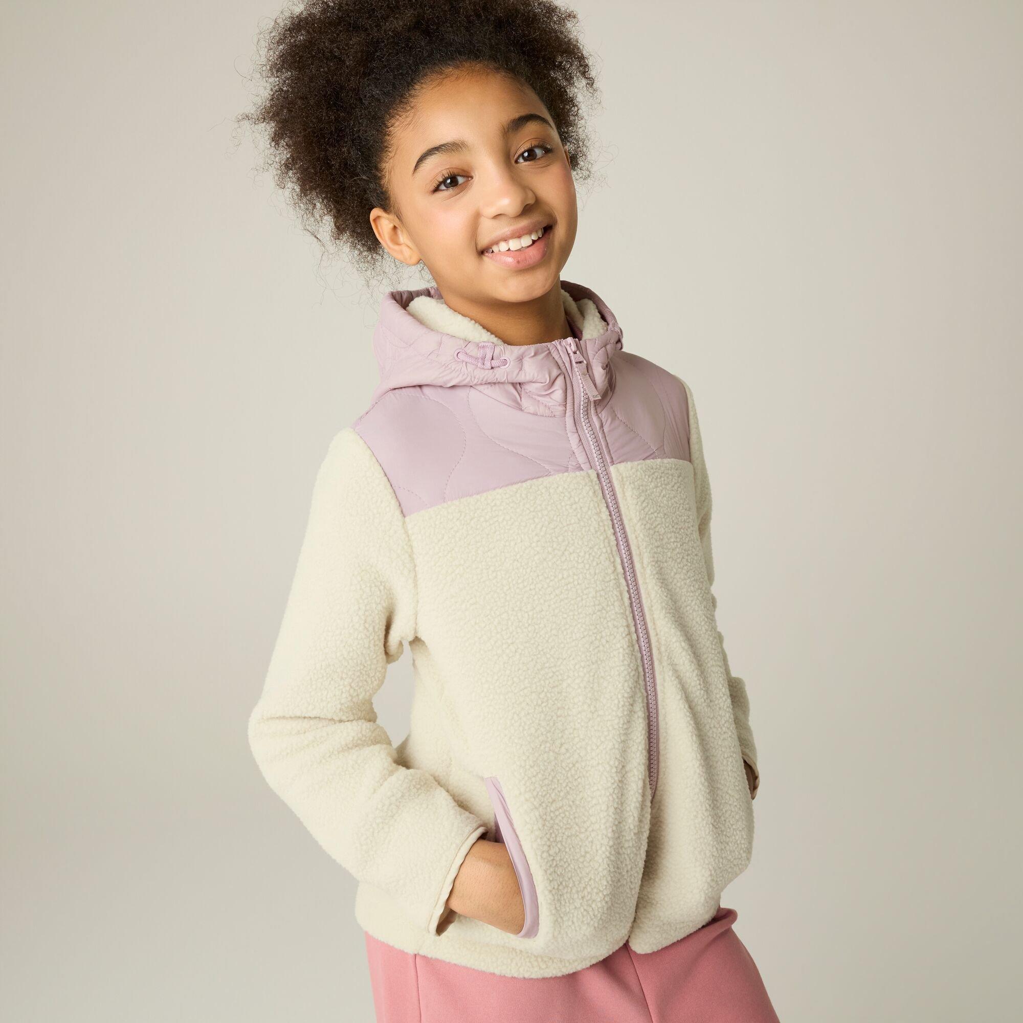 Powder Lilac/Li - Regatta - Kids' Myla Hybrid Jacket - 4