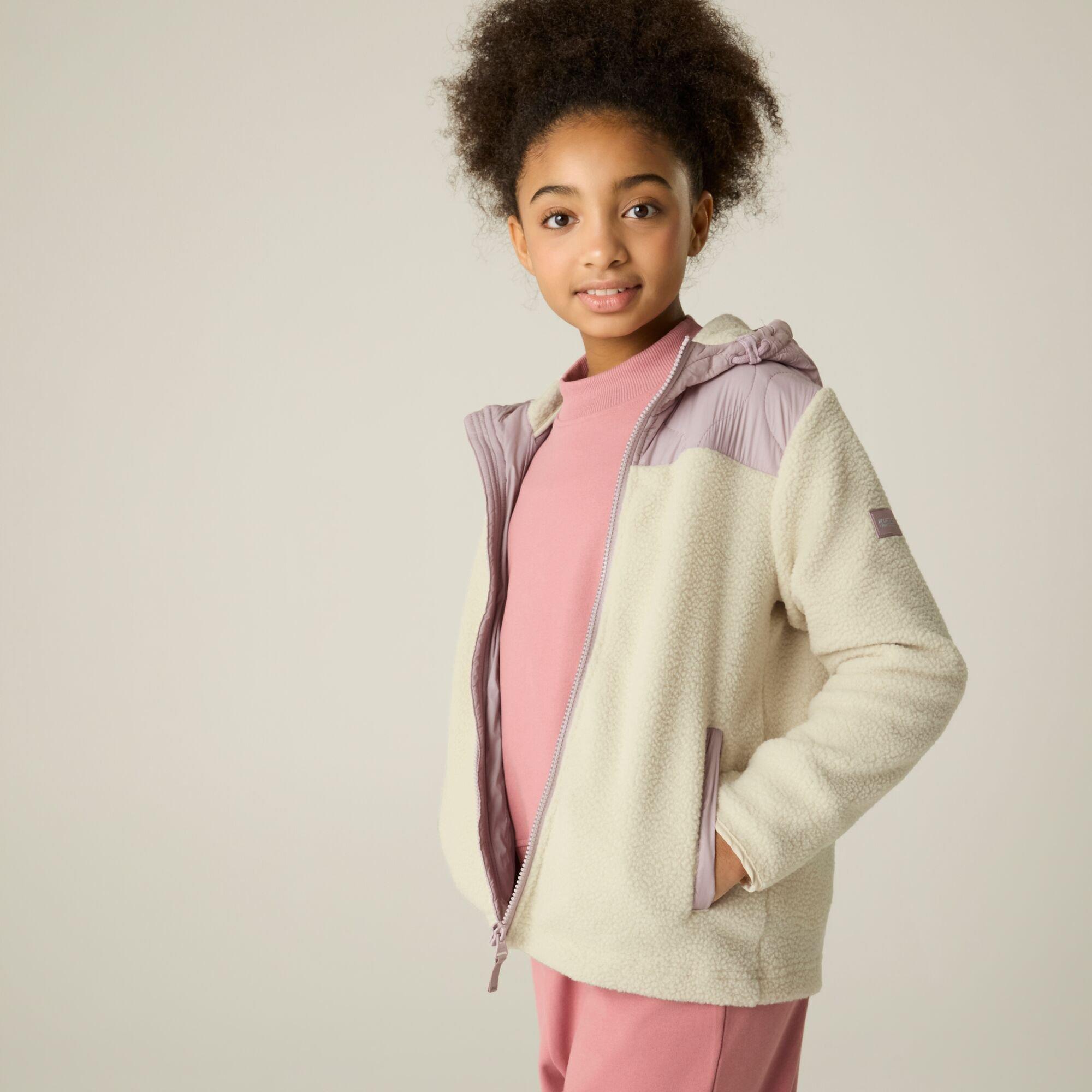 Powder Lilac/Li - Regatta - Kids' Myla Hybrid Jacket - 5