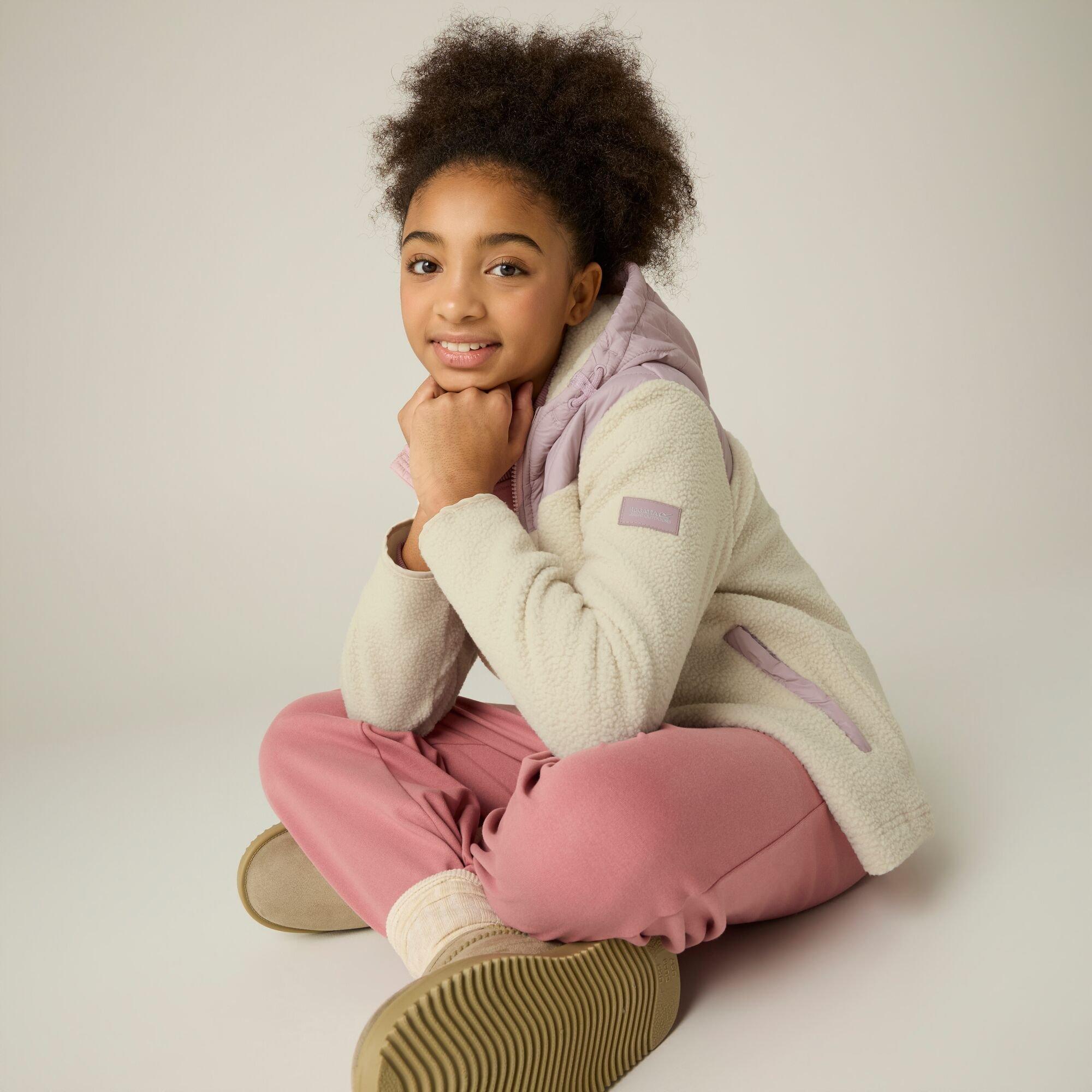 Powder Lilac/Li - Regatta - Kids' Myla Hybrid Jacket - 7