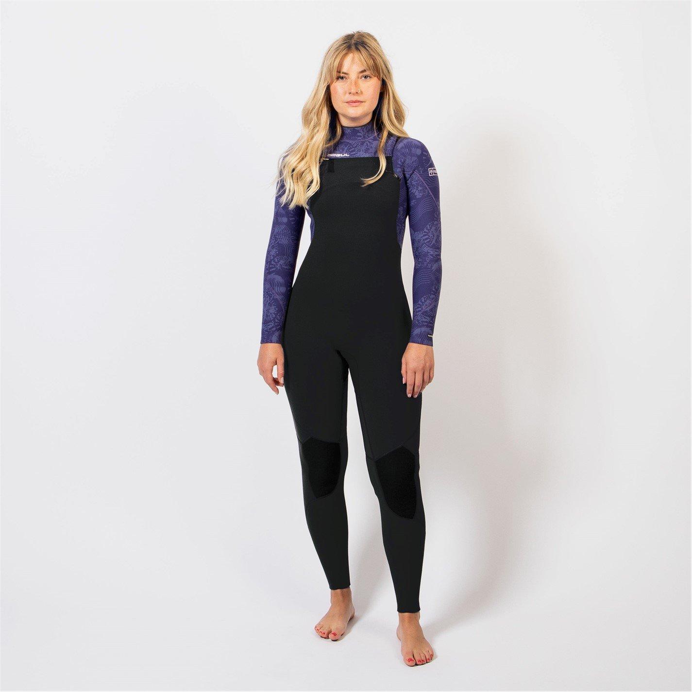 Black/Tiedyebir - Gul - FLEXOR 43 YULEX WOMENS CHEST ZIP BS STEAMER - 1