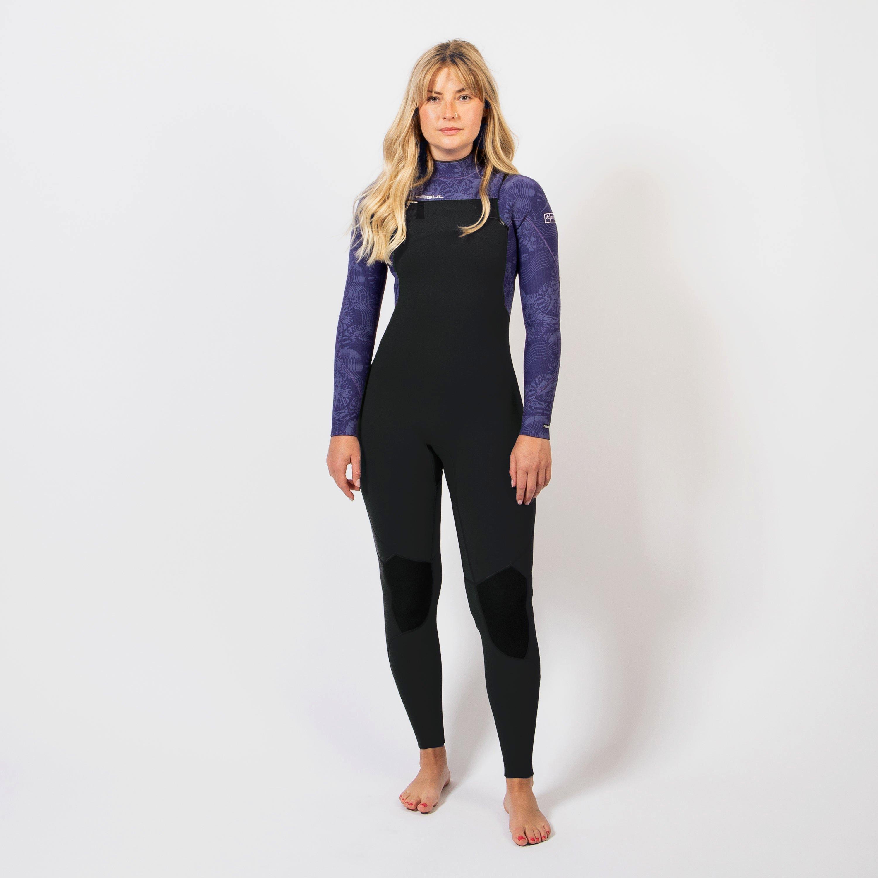 Black/Tiedyebir - Gul - FLEXOR 43 YULEX WOMENS CHEST ZIP BS STEAMER - 2