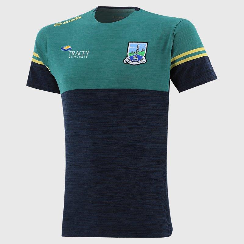 Oneills Boys Fermanagh Sedona T-Shirt Junior - Mar/Teal/Lime - 13 Years