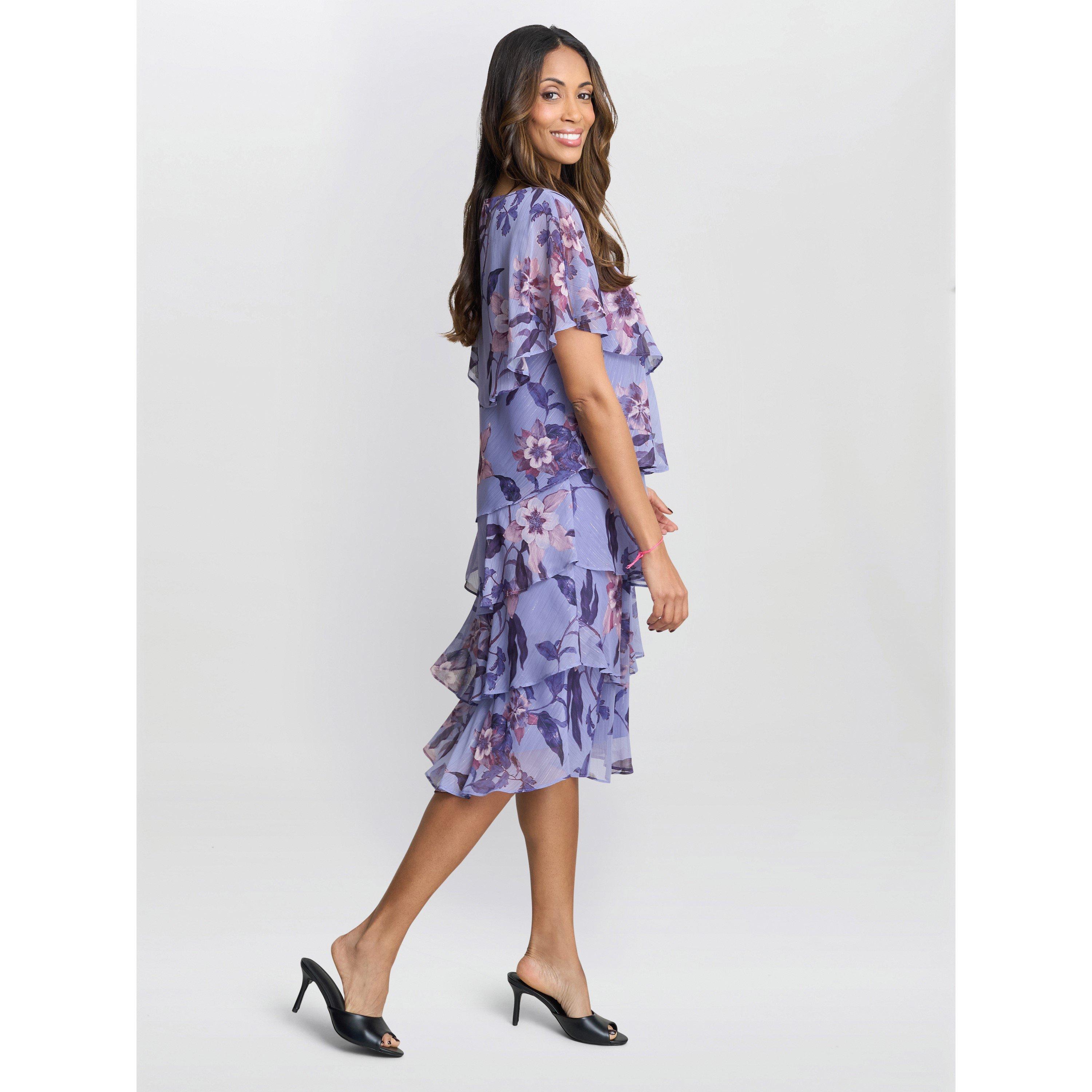 Perri - Gina Bacconi - Mollie Chiffon Dress with Beaded Edge - 2