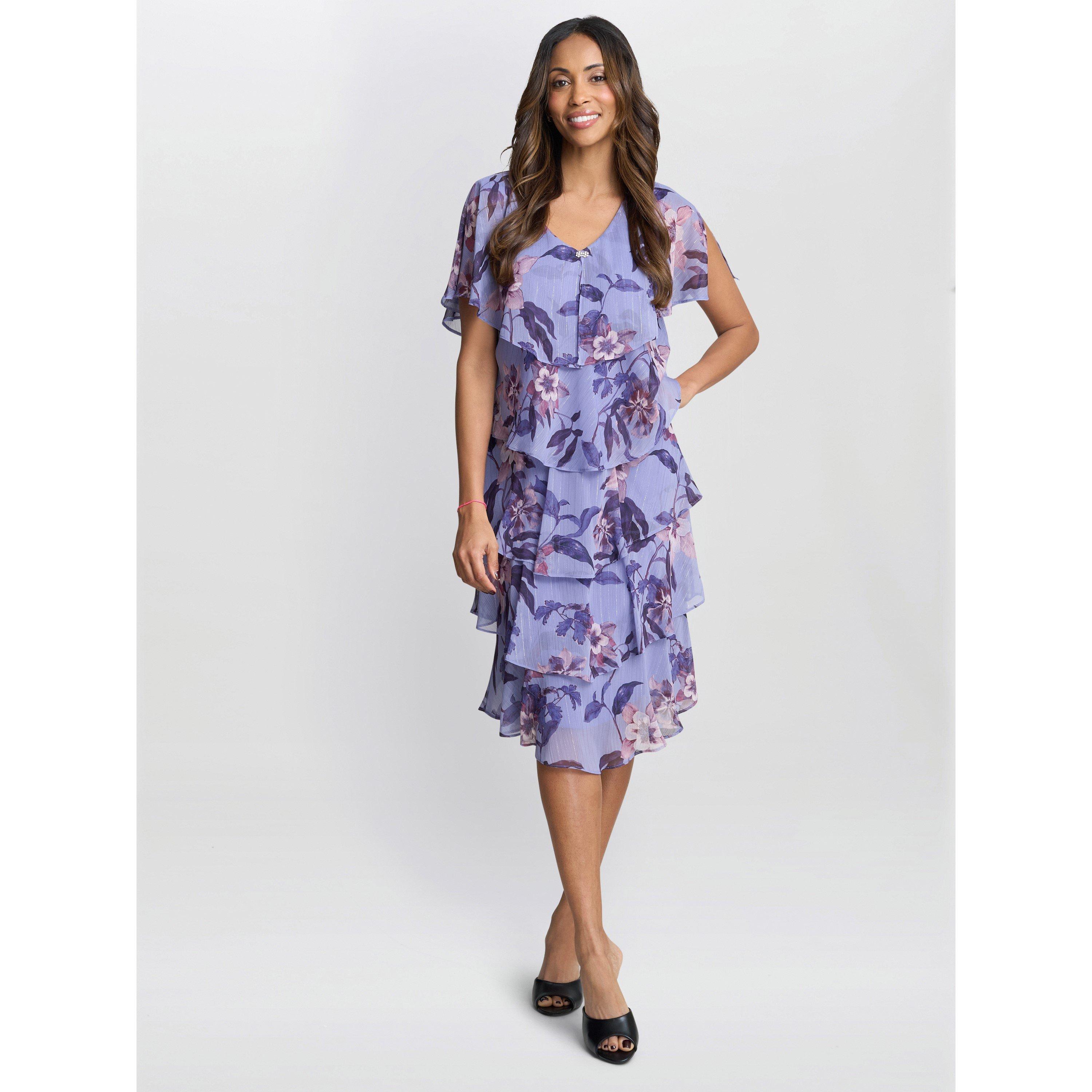 Perri - Gina Bacconi - Mollie Chiffon Dress with Beaded Edge - 3