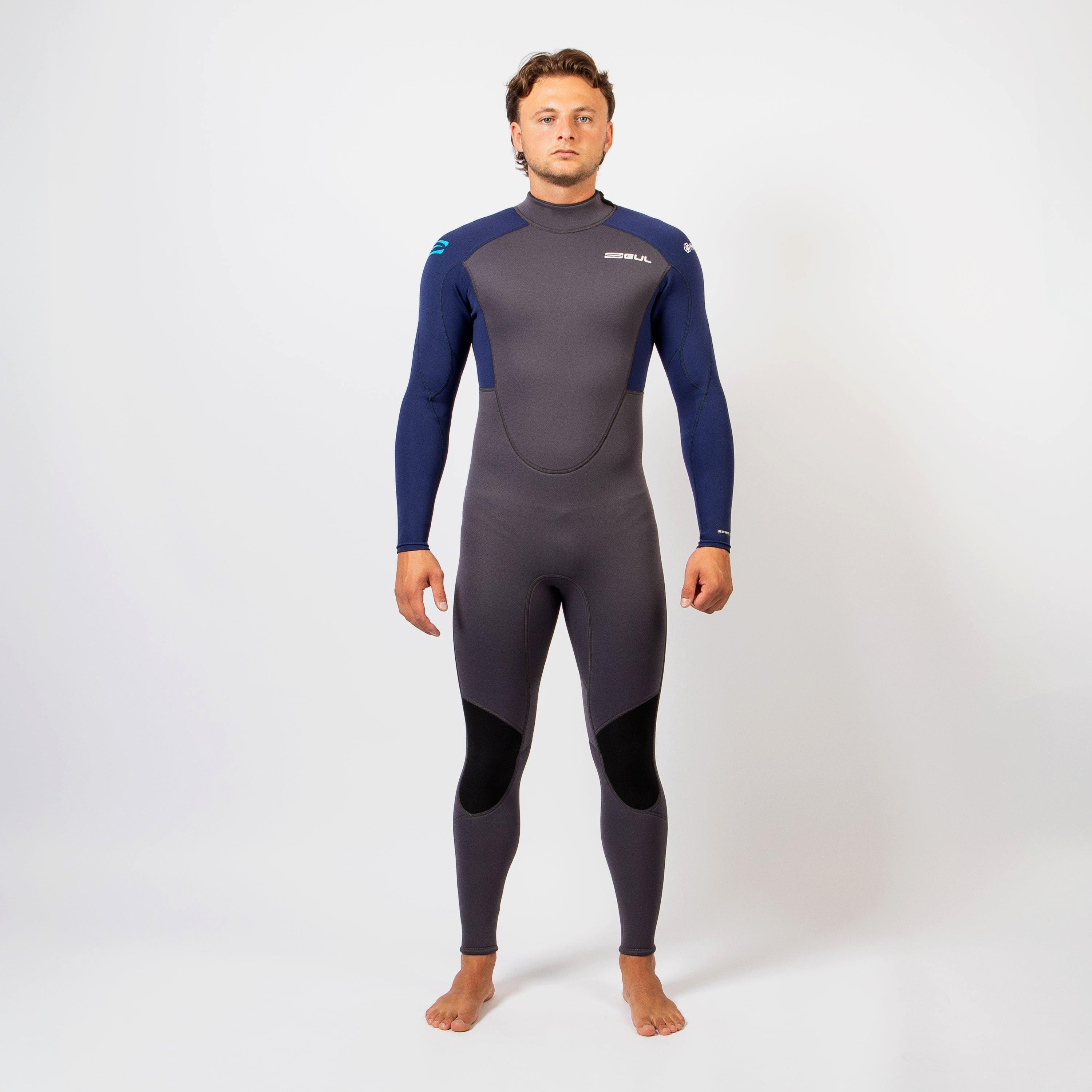 Gul  Response 32 Flatlock Natur Full Wetsuit - Grey/Blue - XLT