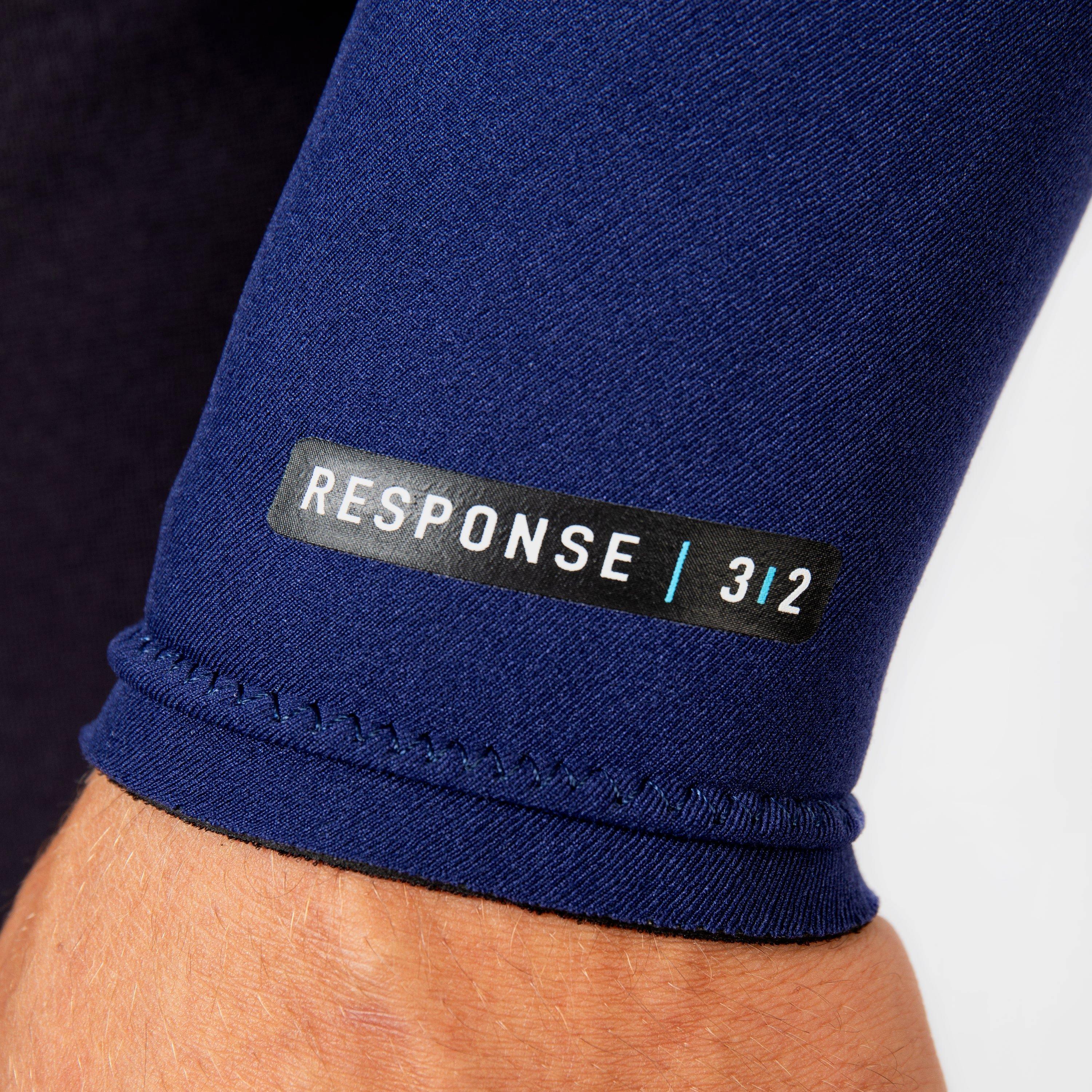 Grey/Blue - Gul - RESPONSE 32 FLATLOCK NATUR FULL WETSUIT - 3