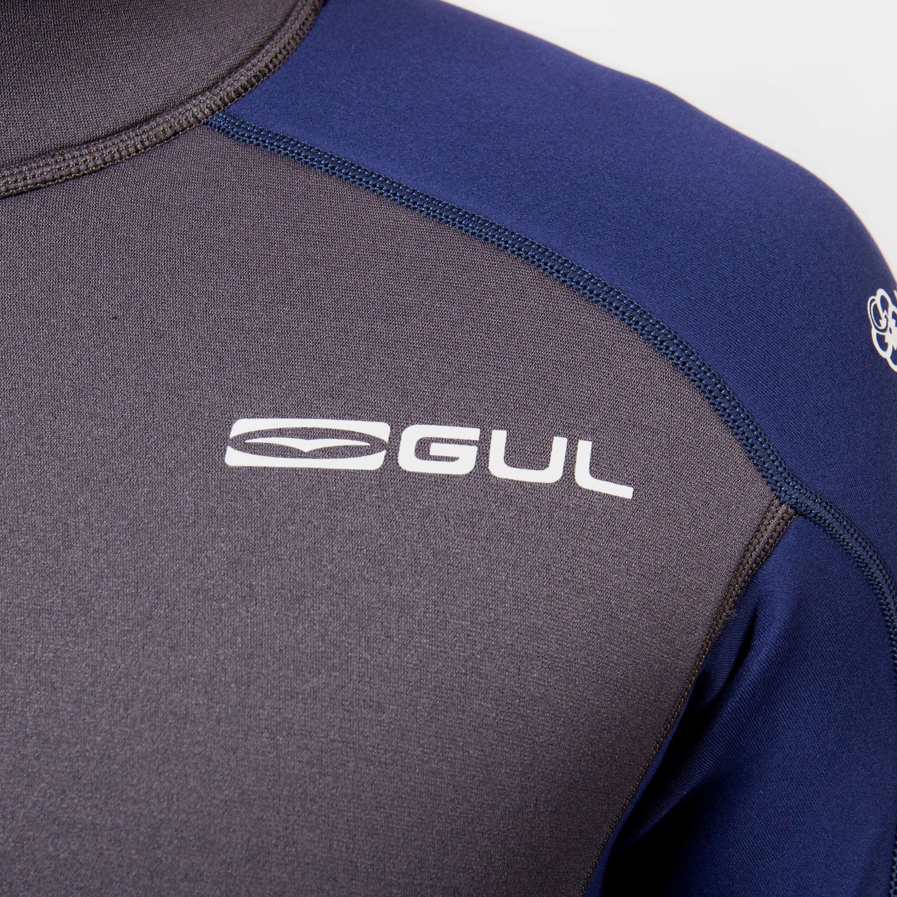 Grey/Blue - Gul - RESPONSE 32 FLATLOCK NATUR FULL WETSUIT - 4