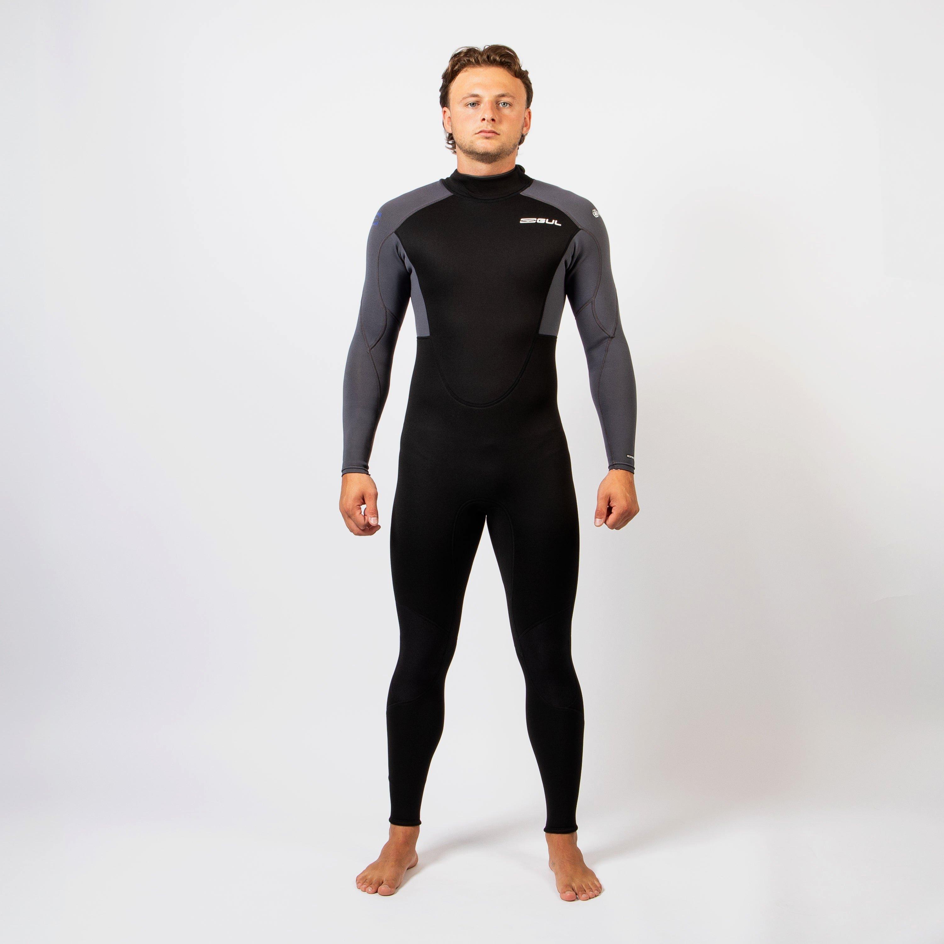 Gul  Response 32 Flatlock Natur Full Wetsuit - Black/Grey - XLT