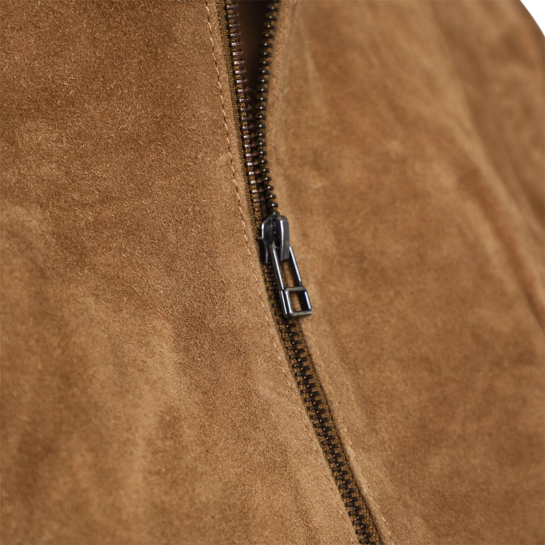 Tan - Elle - Lara Suede Moto Jacket - 4