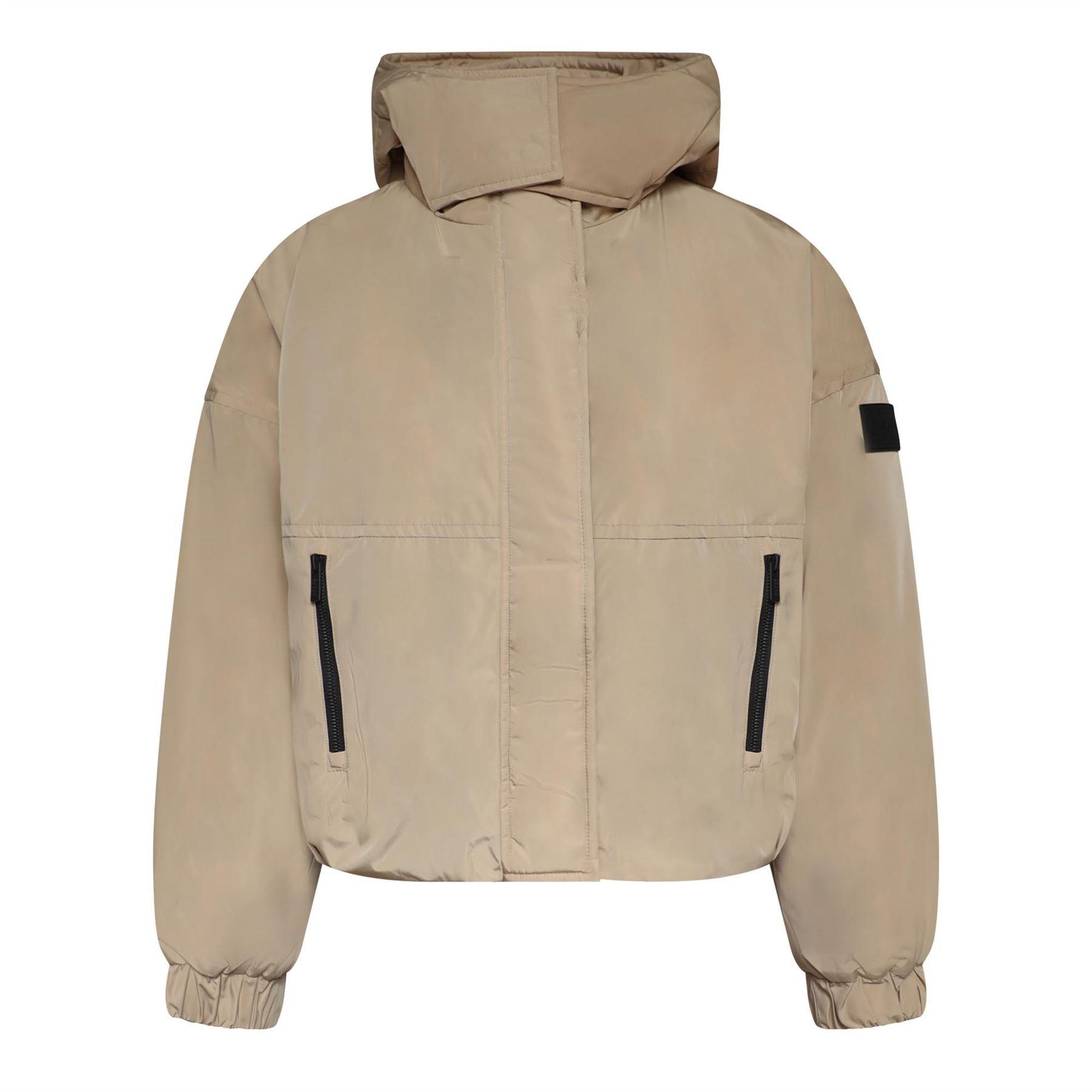 Beige - DKNY - Hooded Os Jacket - 1