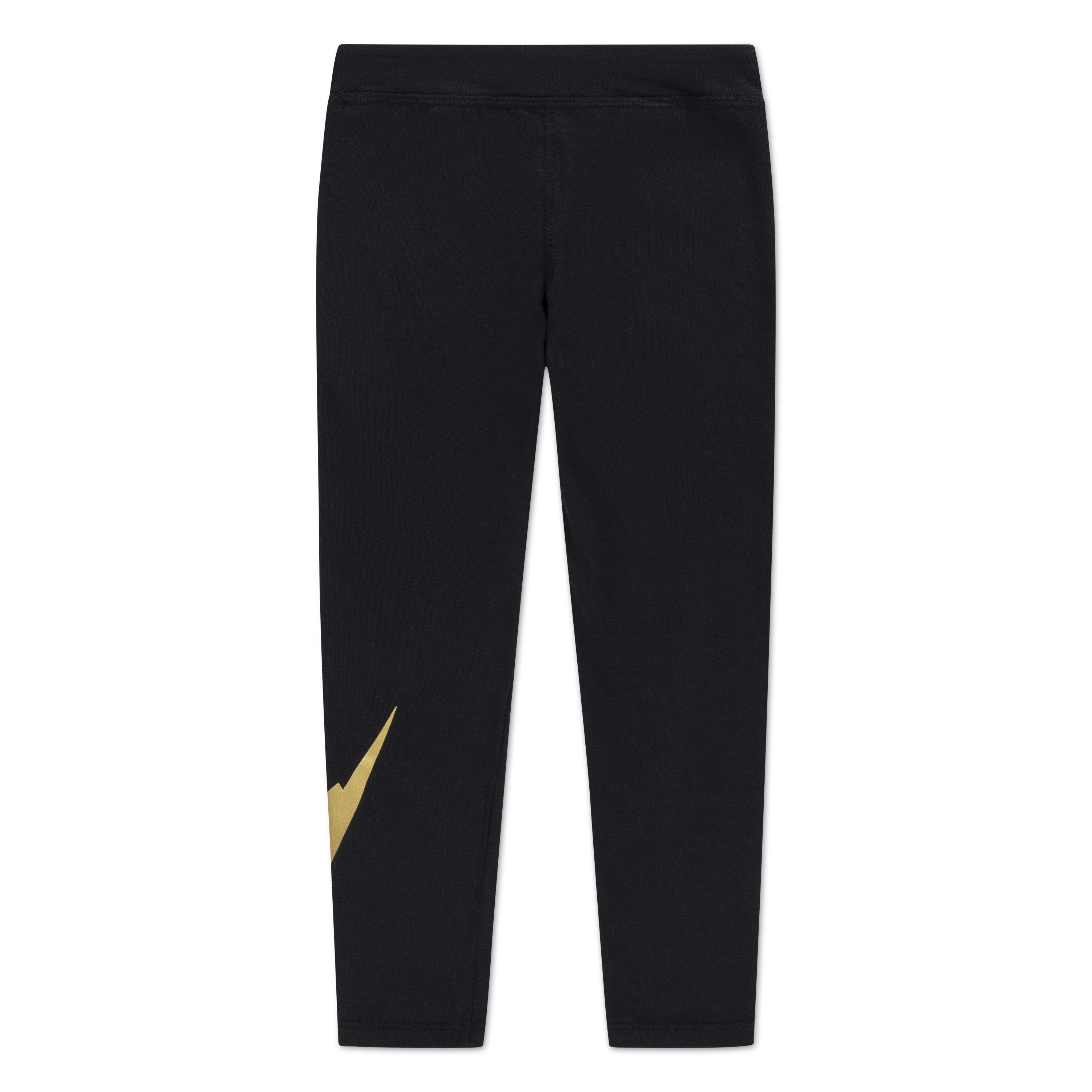 Sort/Guld - Nike - Club HR Legging In62 - 2