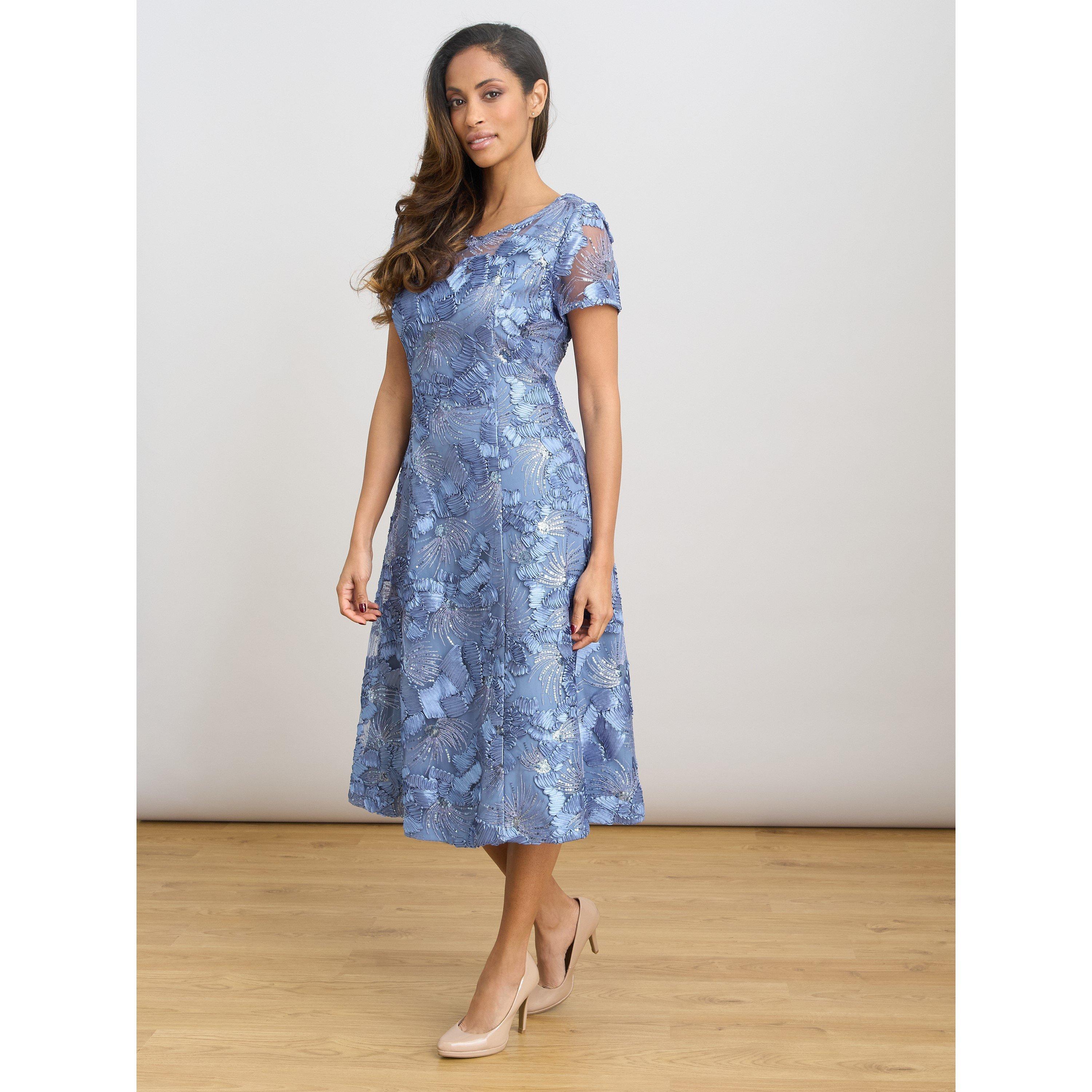 Perri - Gina Bacconi - Masha Soutache Lace Midi Dress - 4