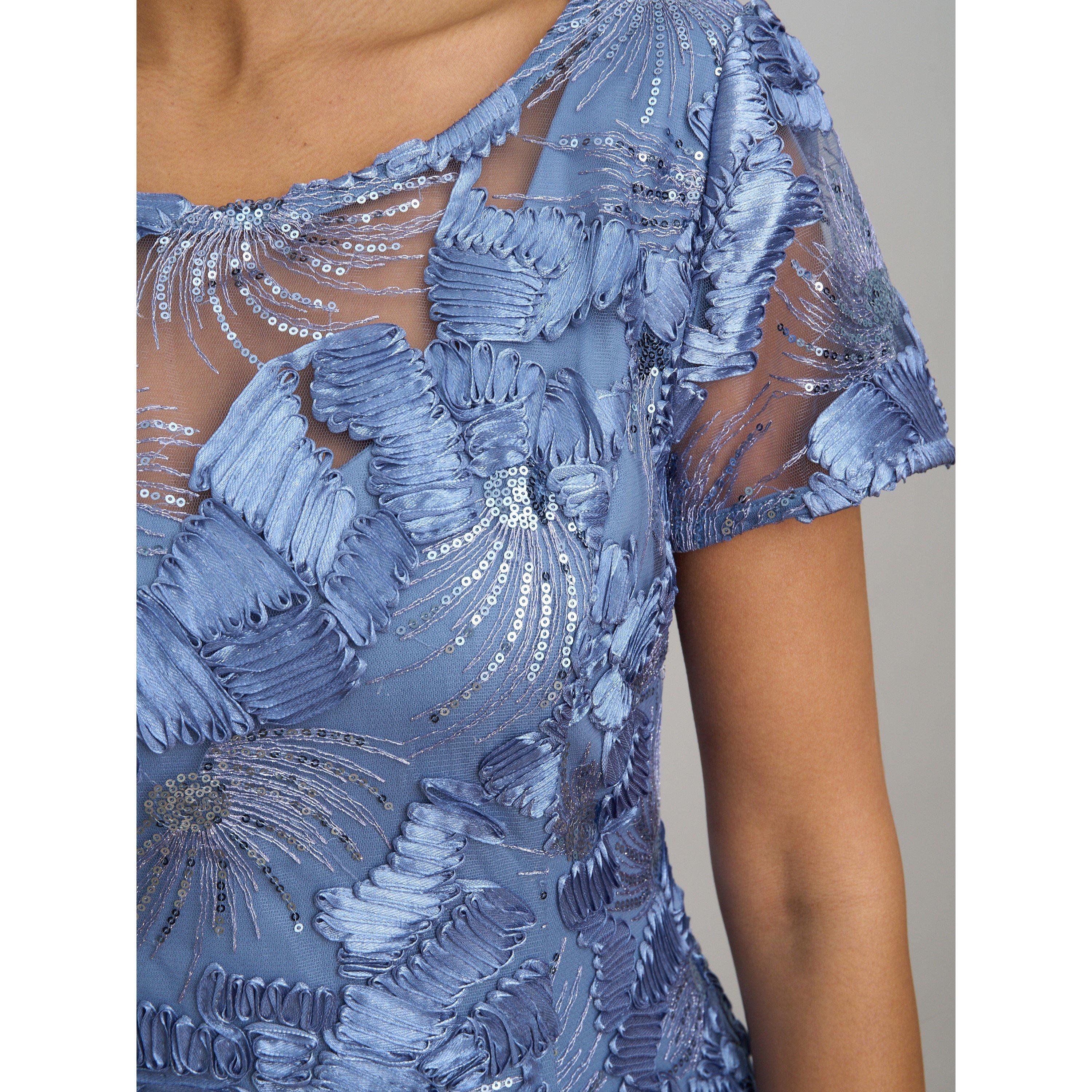 Perri - Gina Bacconi - Masha Soutache Lace Midi Dress - 5