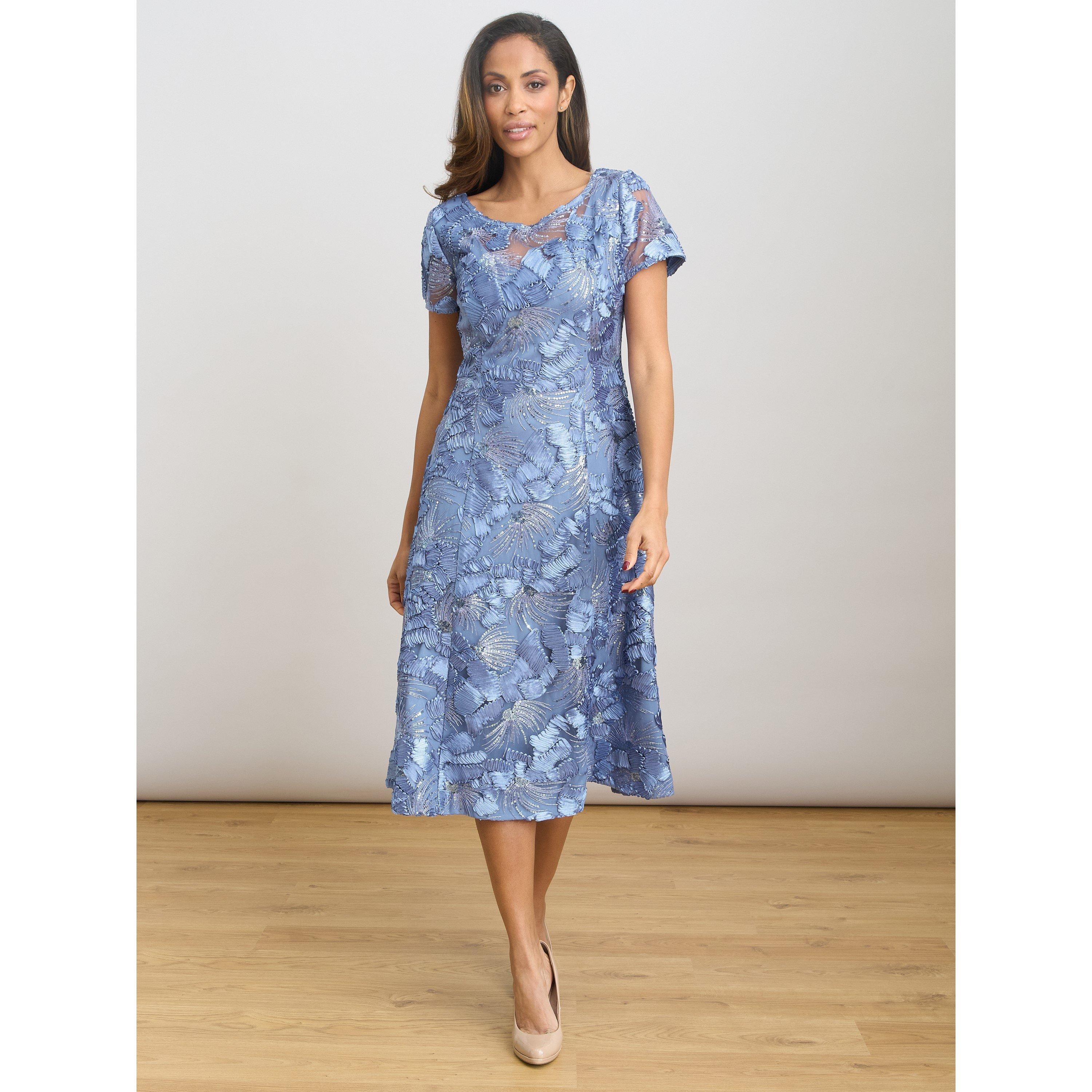 Perri - Gina Bacconi - Masha Soutache Lace Midi Dress - 6