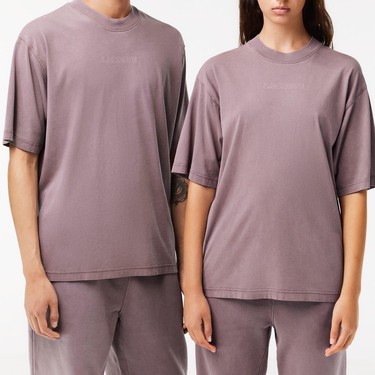 Purple - Lacoste - Loose Fit Cotton Jersey T-Shirt - 1