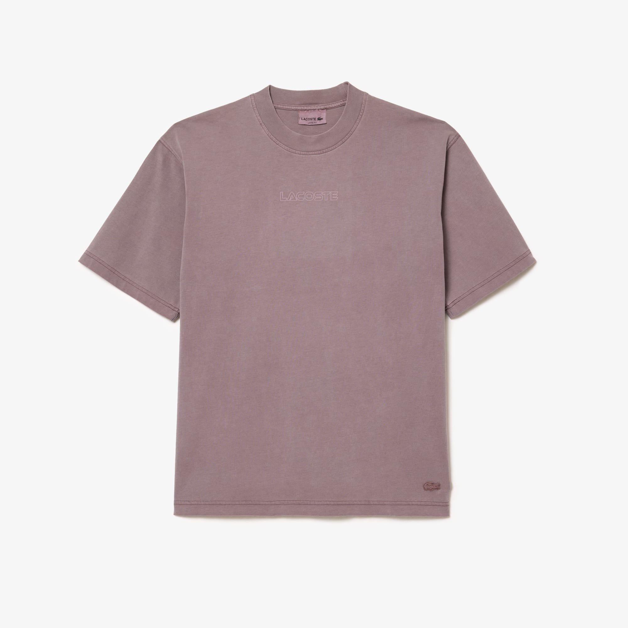 Purple - Lacoste - Loose Fit Cotton Jersey T-Shirt - 3