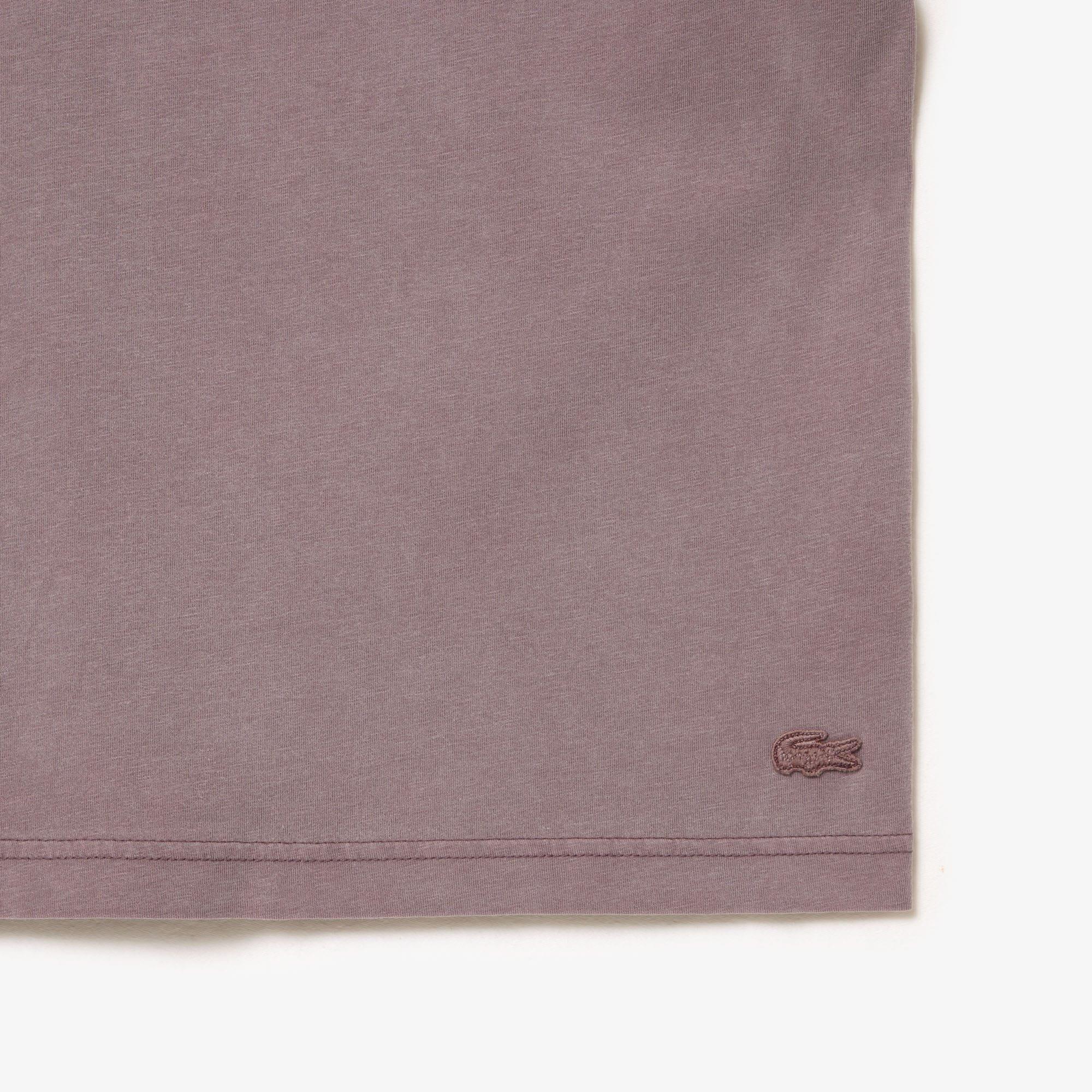 Purple - Lacoste - Loose Fit Cotton Jersey T-Shirt - 4