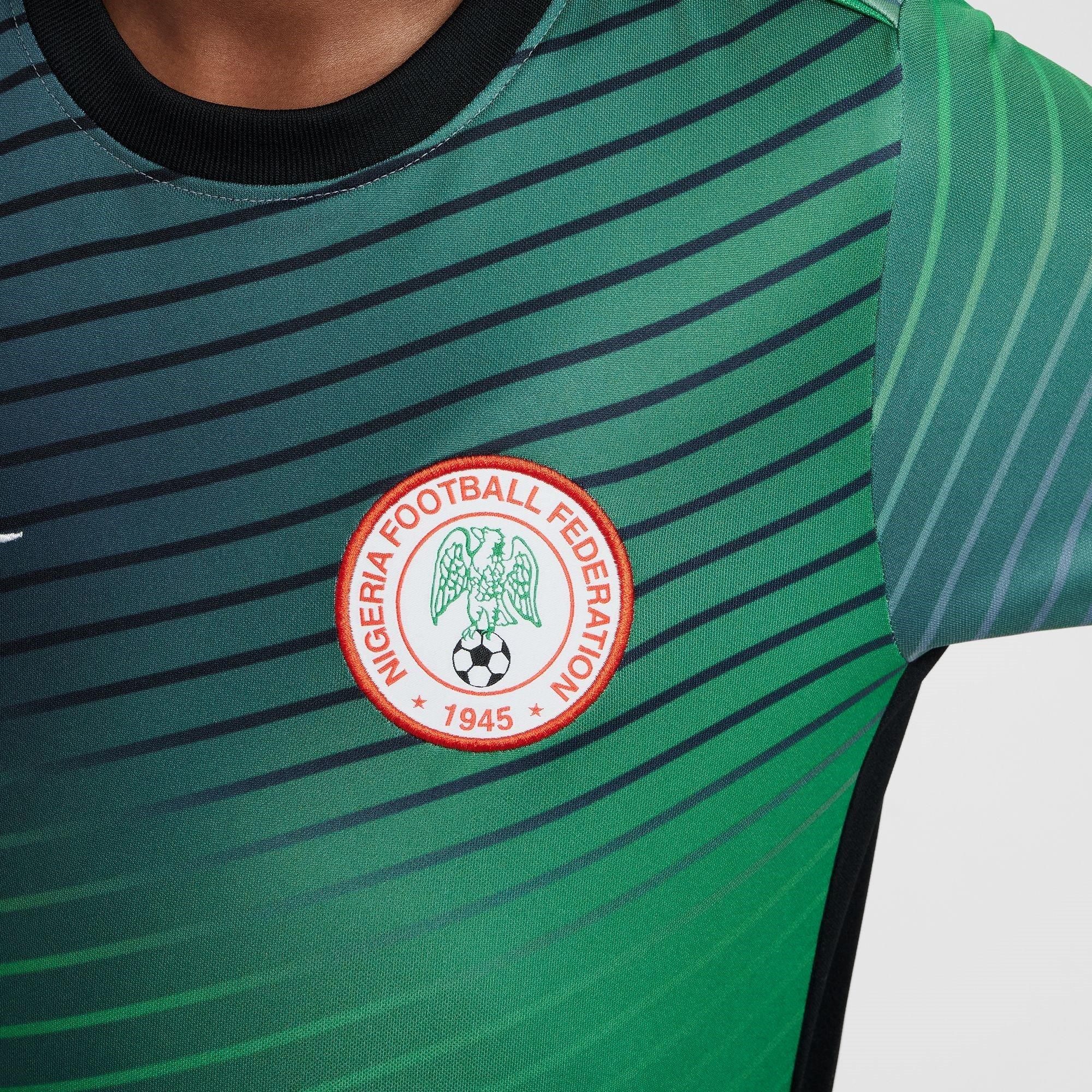 Nike Nigeria Academy Pro Home Pre Match 2024 Shirt Junior Internationale licenserede T shirts med korte aermer Sports World