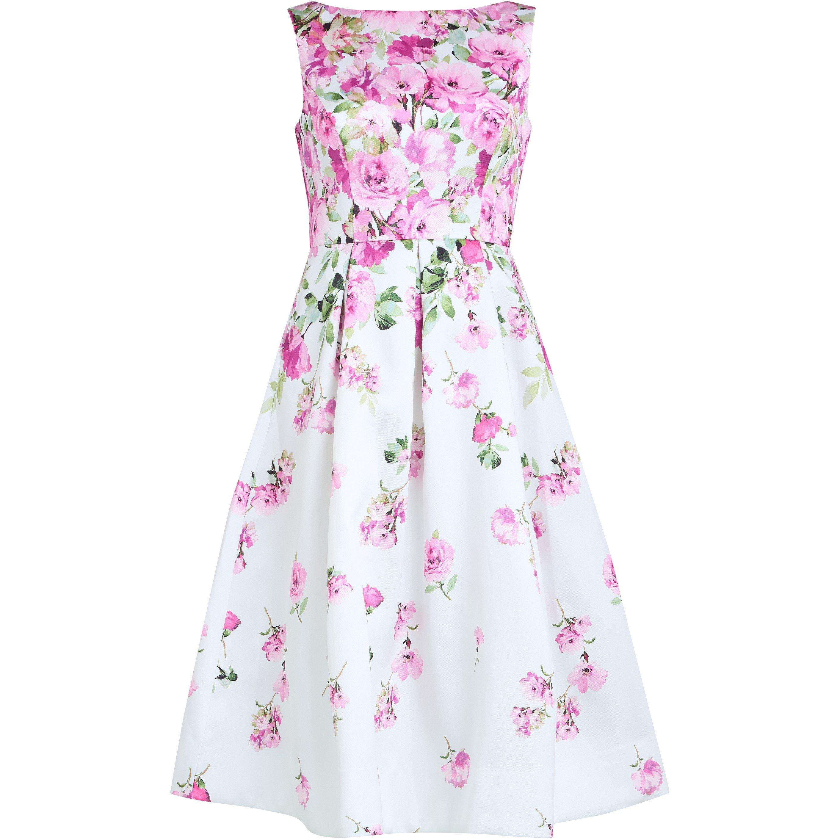 Multi - Gina Bacconi - Women's Sophia Floral Midi A-Line Dress - 4