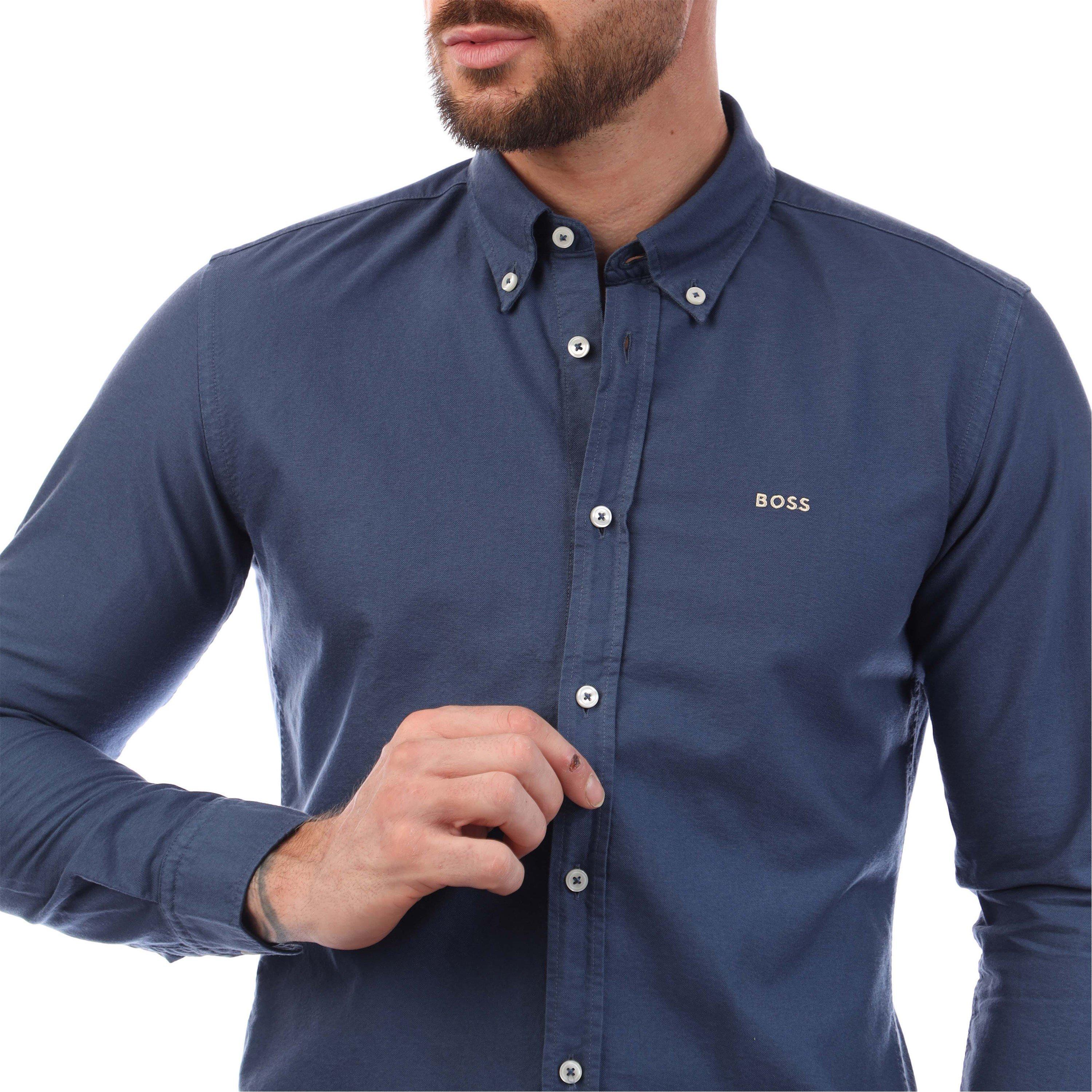 Blue - Boss - H-Roan-Bd-E-C1-243 Shirt - 2