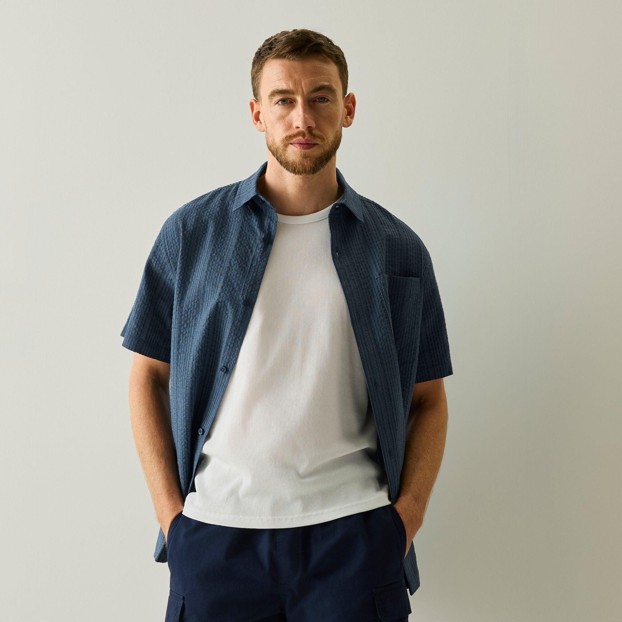 Navy - Regatta - Mens Camilo Shirt - 1