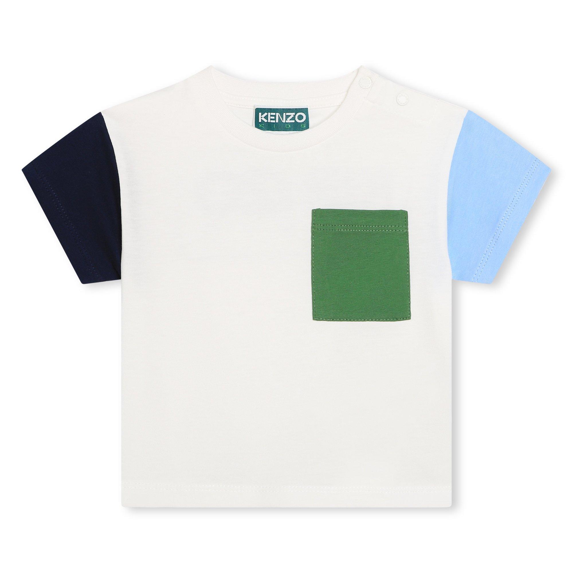 Ivory 12P - Kenzo - Kids' Colour Block Regular Fit T-Shirt - 1