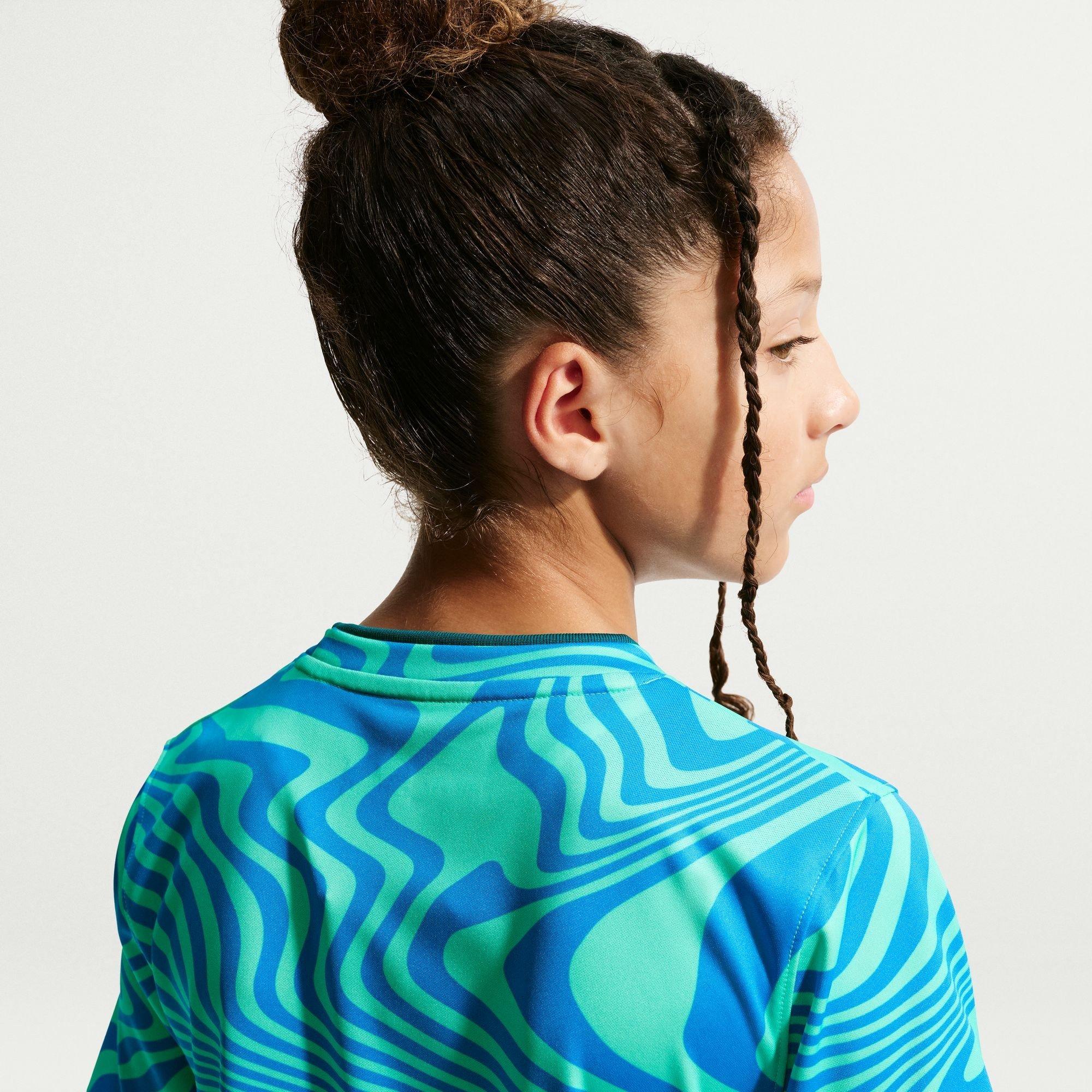 Giallo/Blu - Nike - Kids' Brazil Short Sleeve T-Shirt - 4