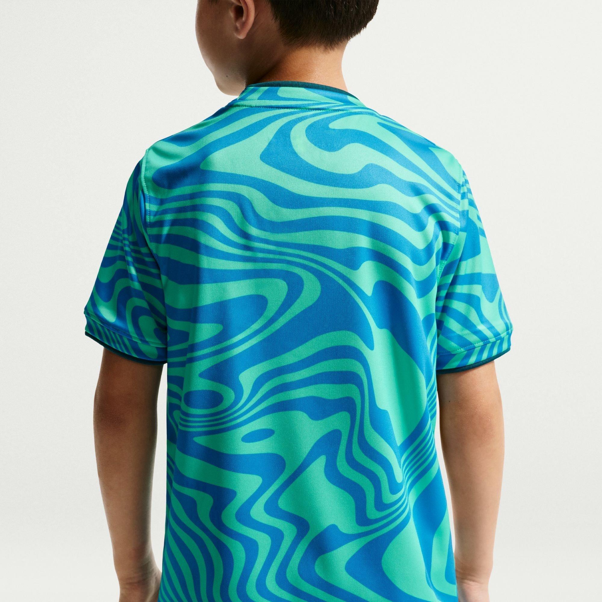 Giallo/Blu - Nike - Kids' Brazil Short Sleeve T-Shirt - 5