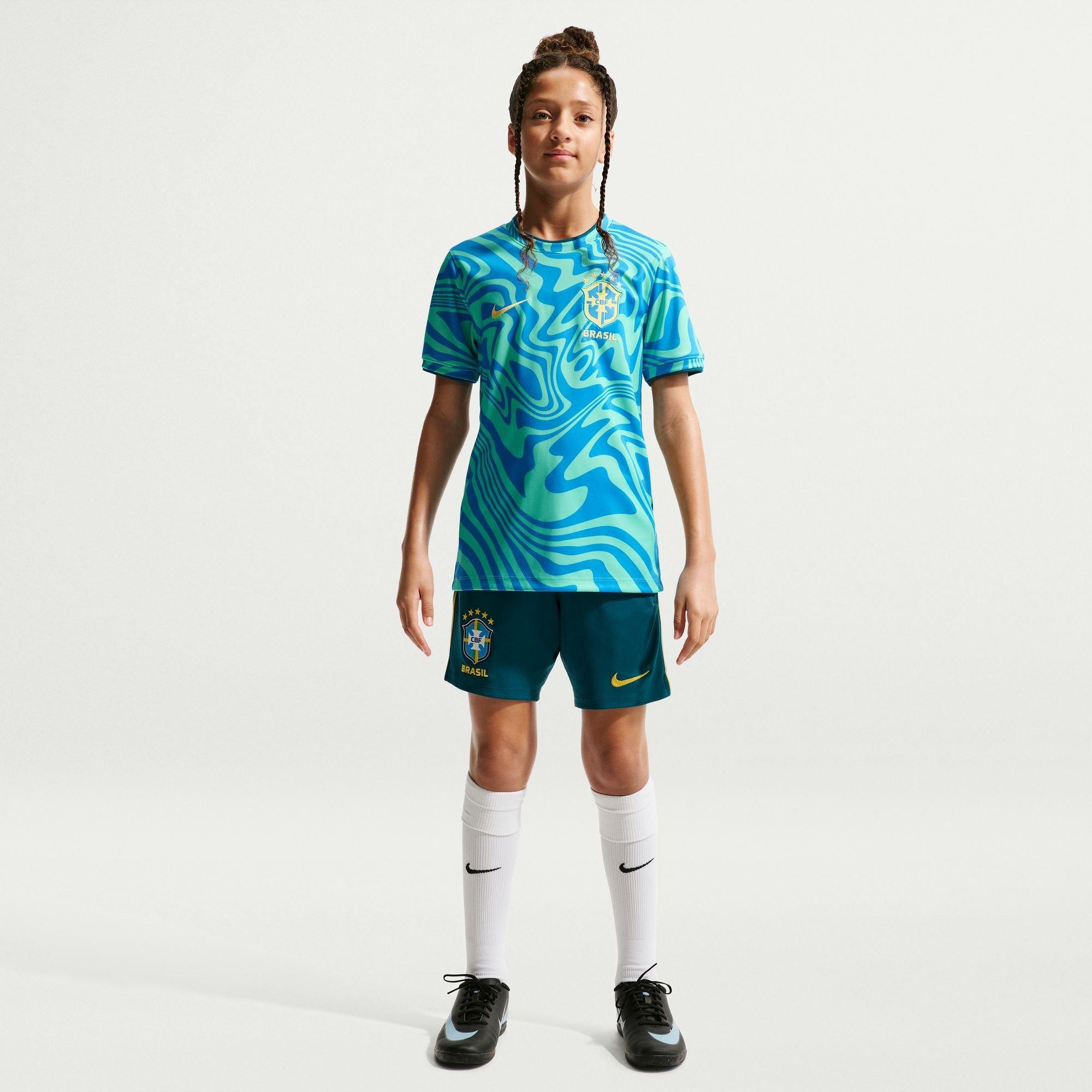 Giallo/Blu - Nike - Kids' Brazil Short Sleeve T-Shirt - 6