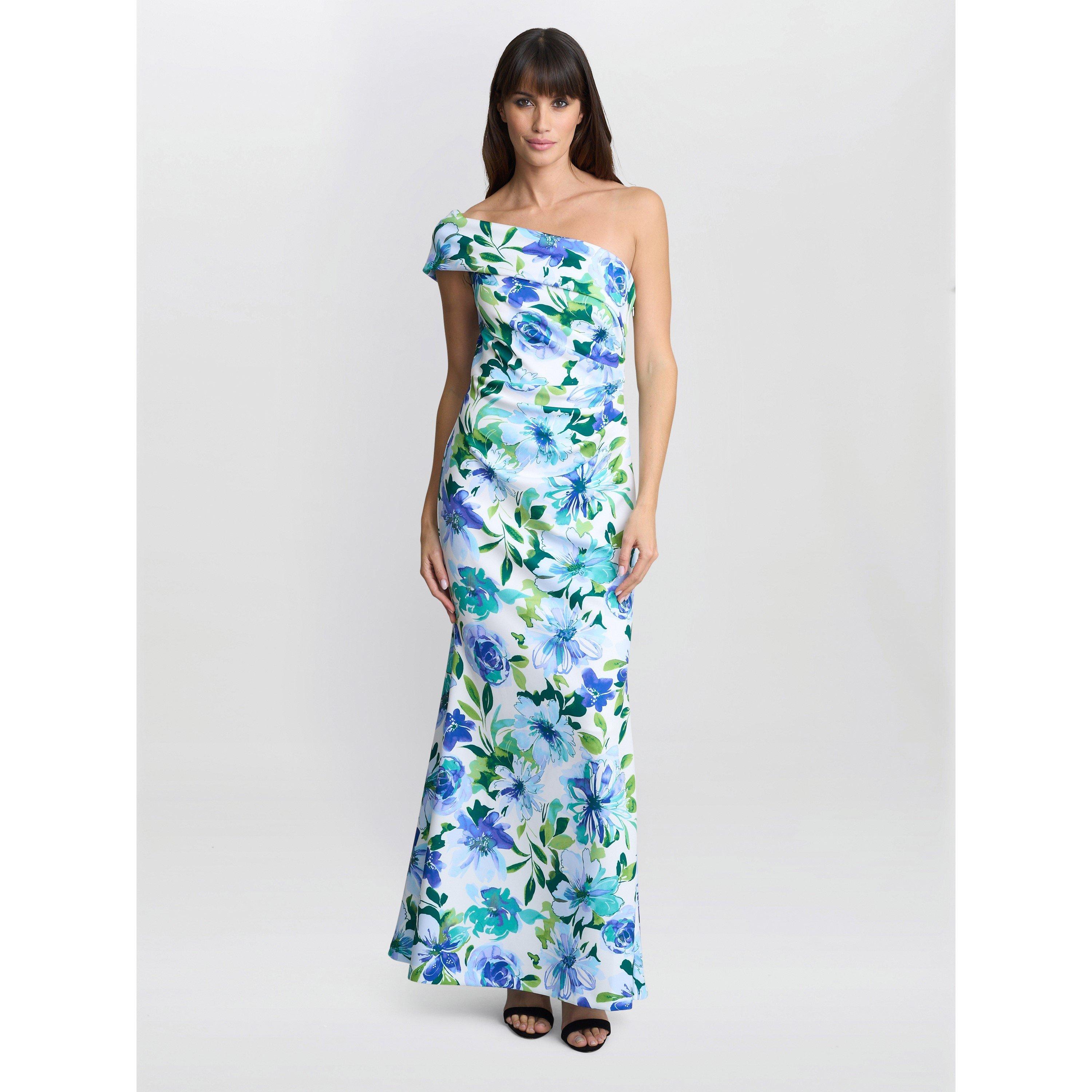 Blue - Gina Bacconi - Women's Josie Printed Maxi Dress - 1