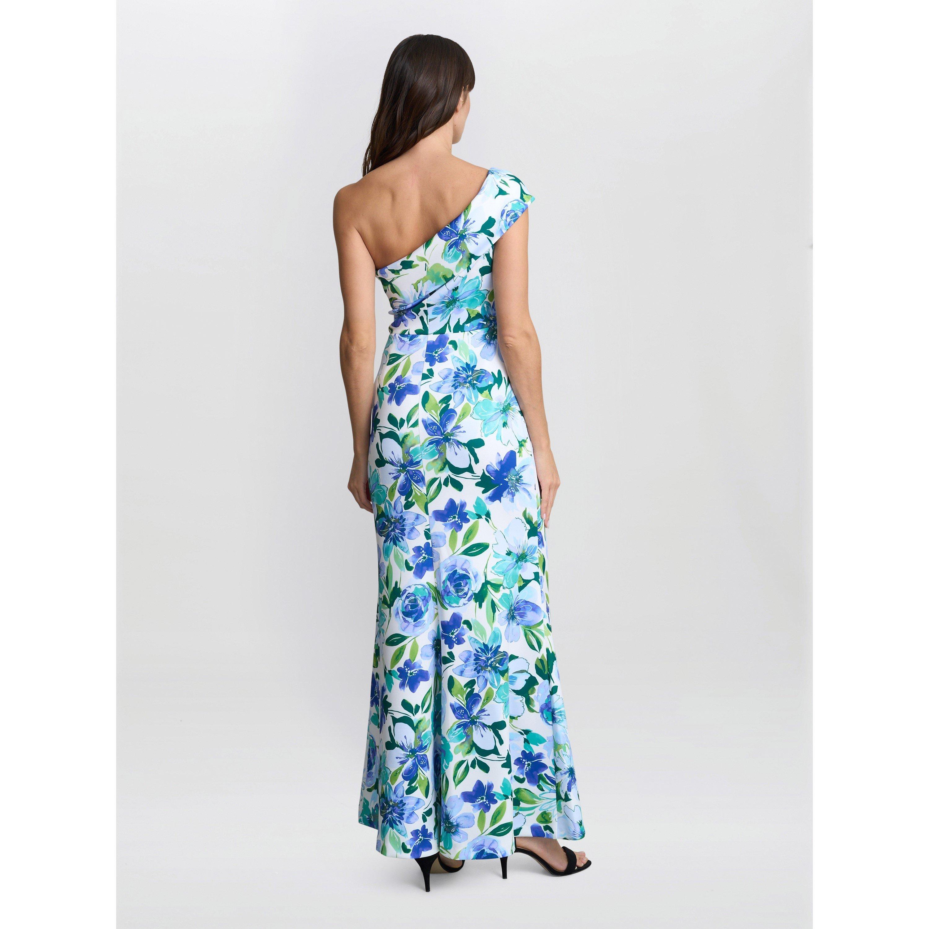Blue - Gina Bacconi - Women's Josie Printed Maxi Dress - 2