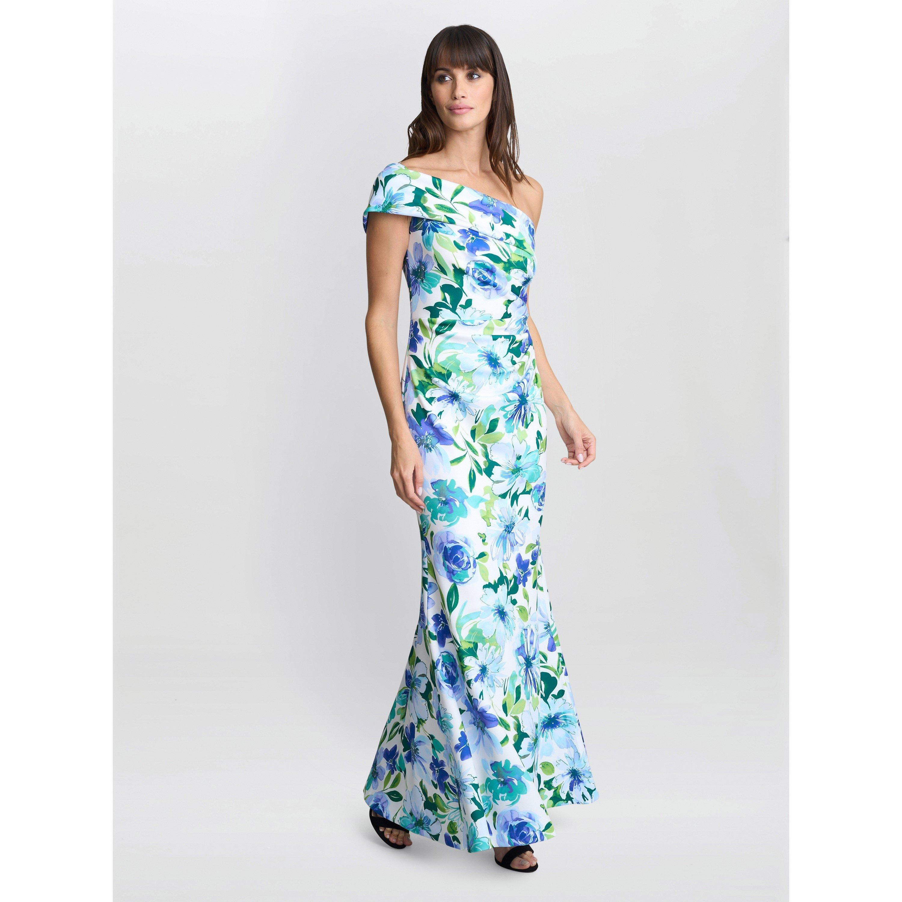 Blue - Gina Bacconi - Women's Josie Printed Maxi Dress - 3