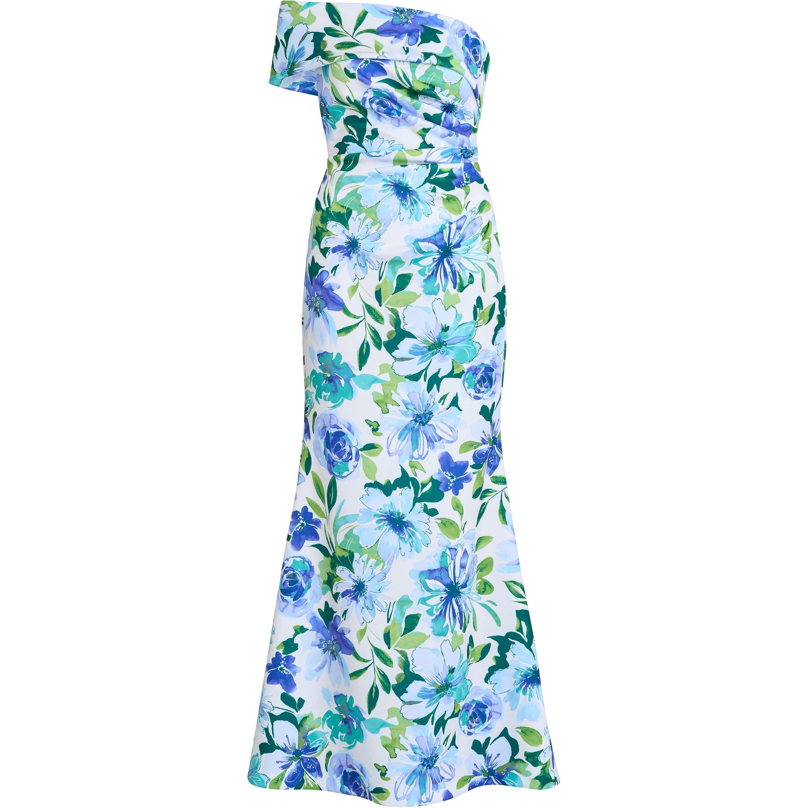 Blue - Gina Bacconi - Women's Josie Printed Maxi Dress - 4