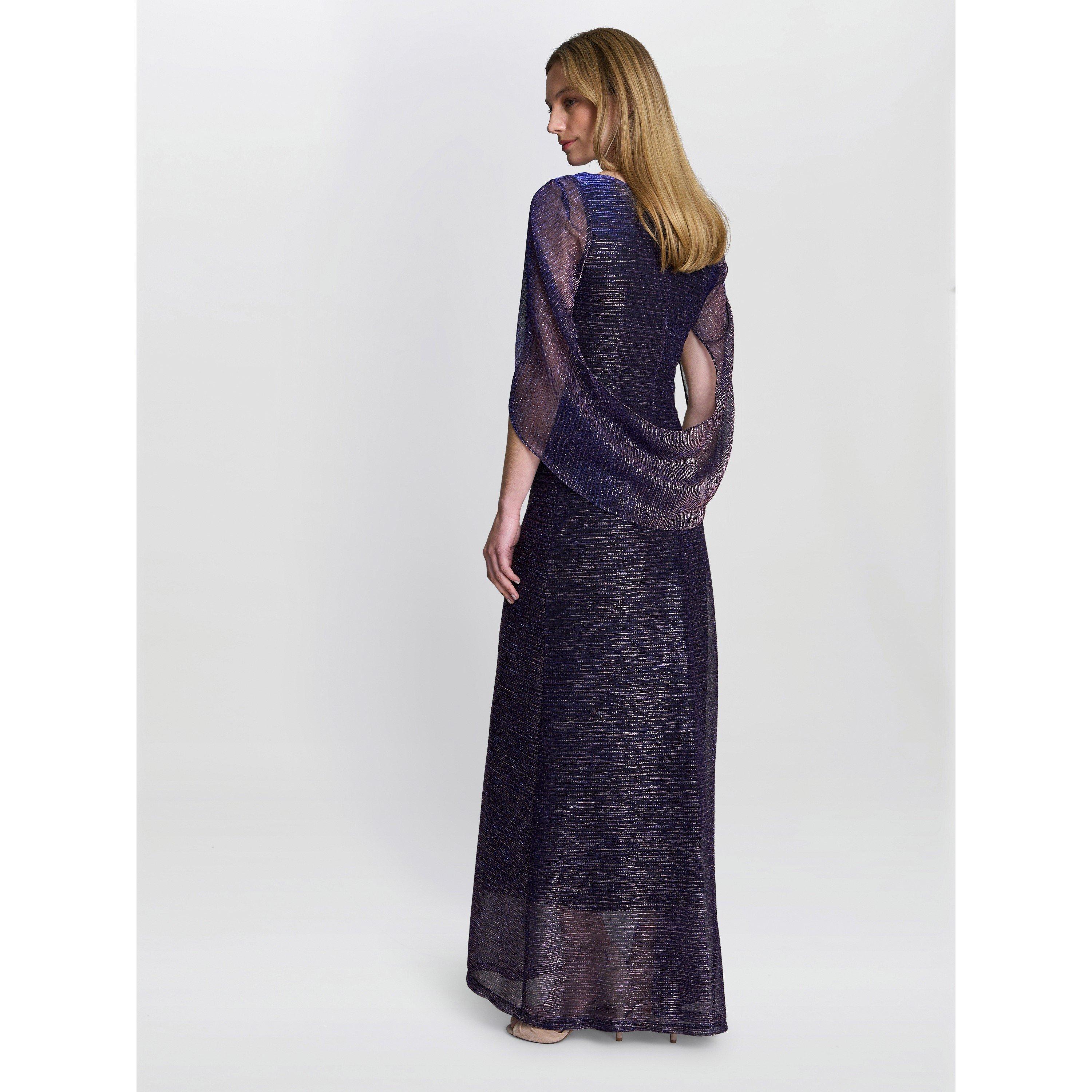 Gina Bacconi Joanna Metallic Knit Maxi Dress Unclassified