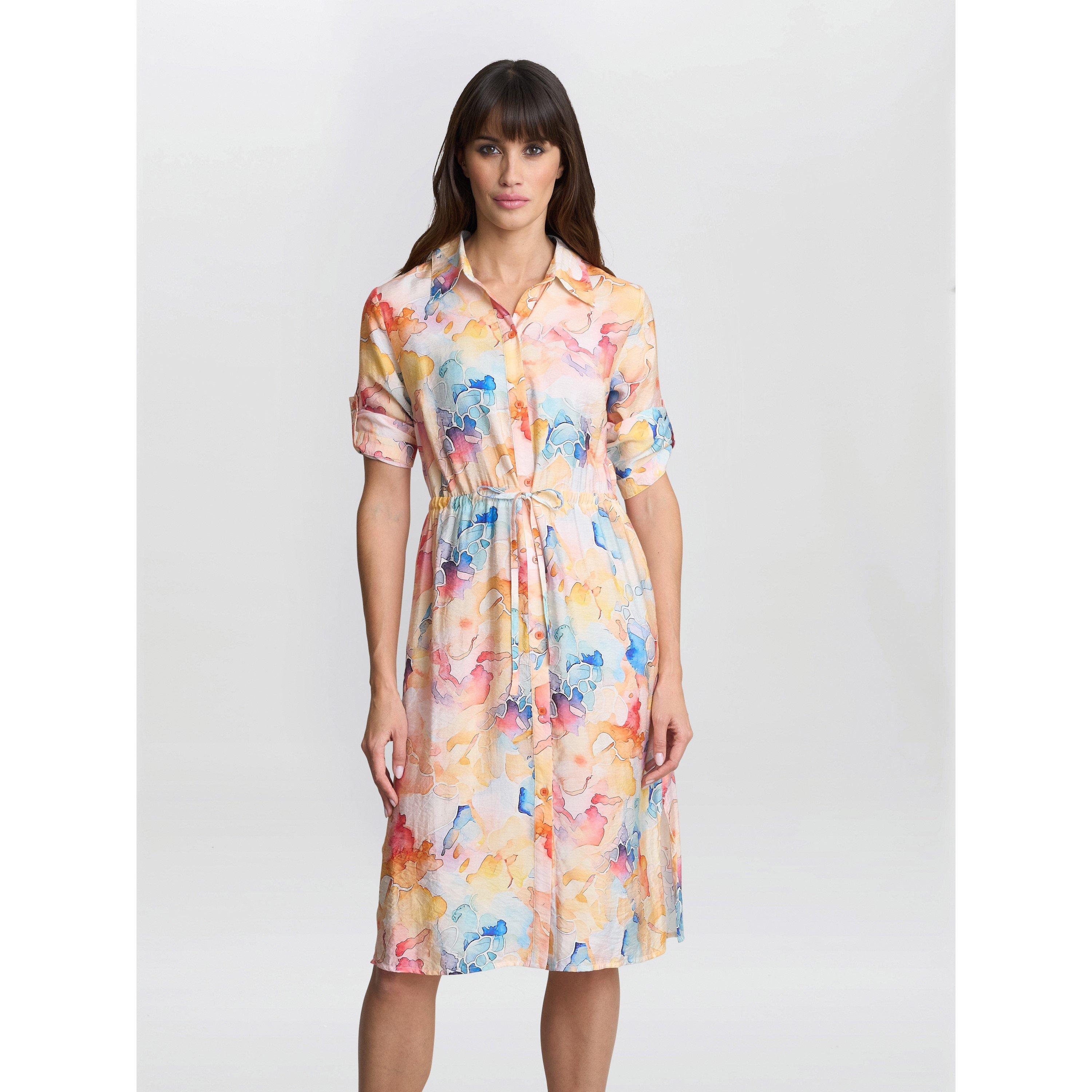 Multi - Gina Bacconi - Women's Aubree Shirt Dress - 3